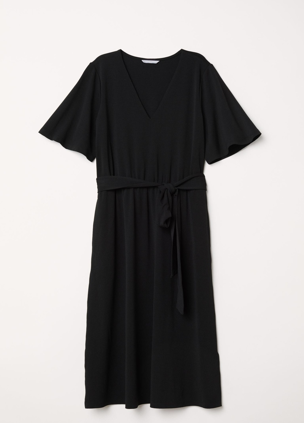 Черное кэжуал платье H&M однотонное