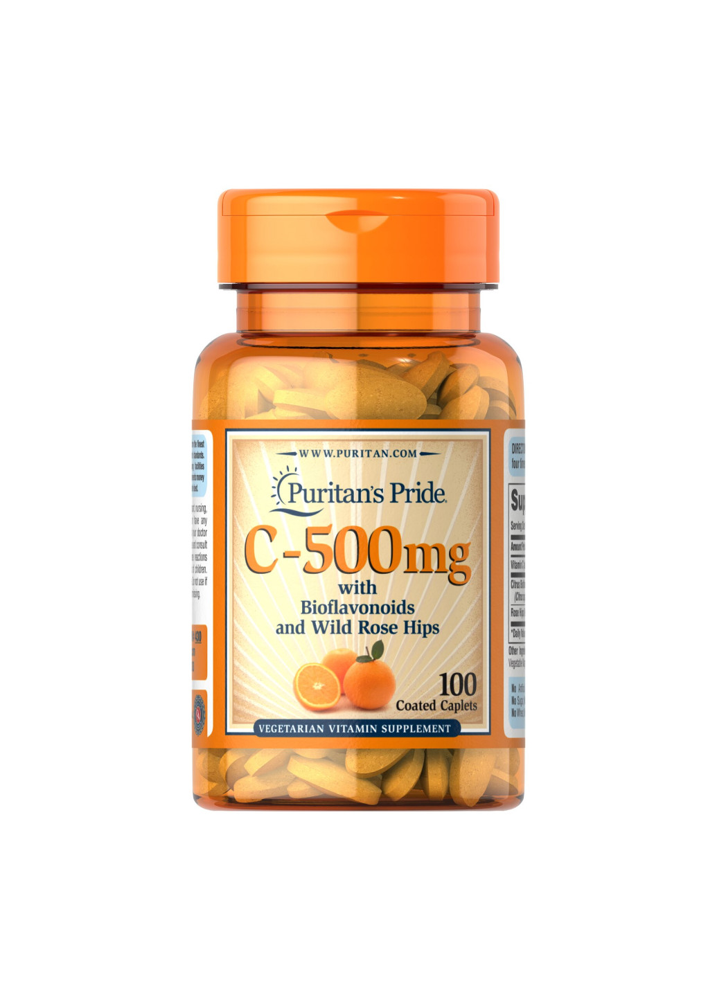 Витамин С для иммунной системы Vitamin C-500 mg with Bioflavonoids and Rose Hips - 100 Caps Puritans Pride (253153373)
