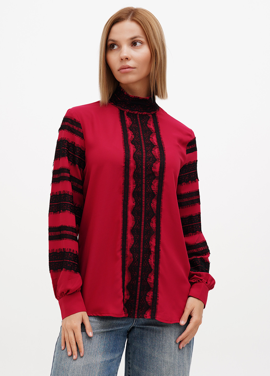 Бордовая блуза Sassofono