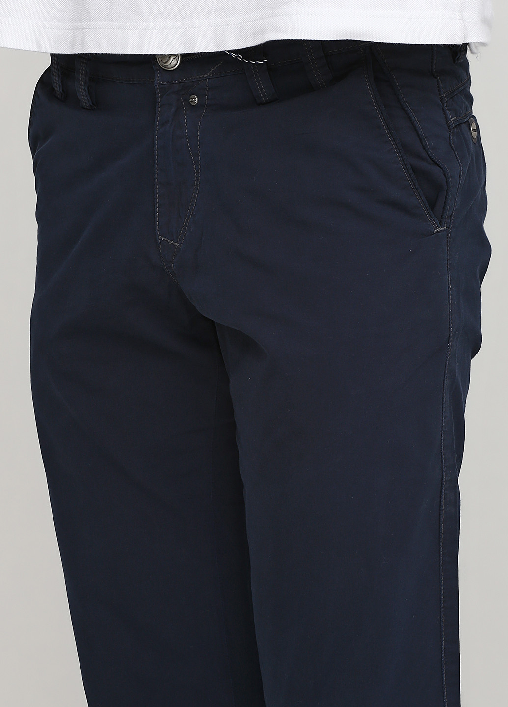 Темно-синие кэжуал демисезонные прямые брюки Jemetzzi