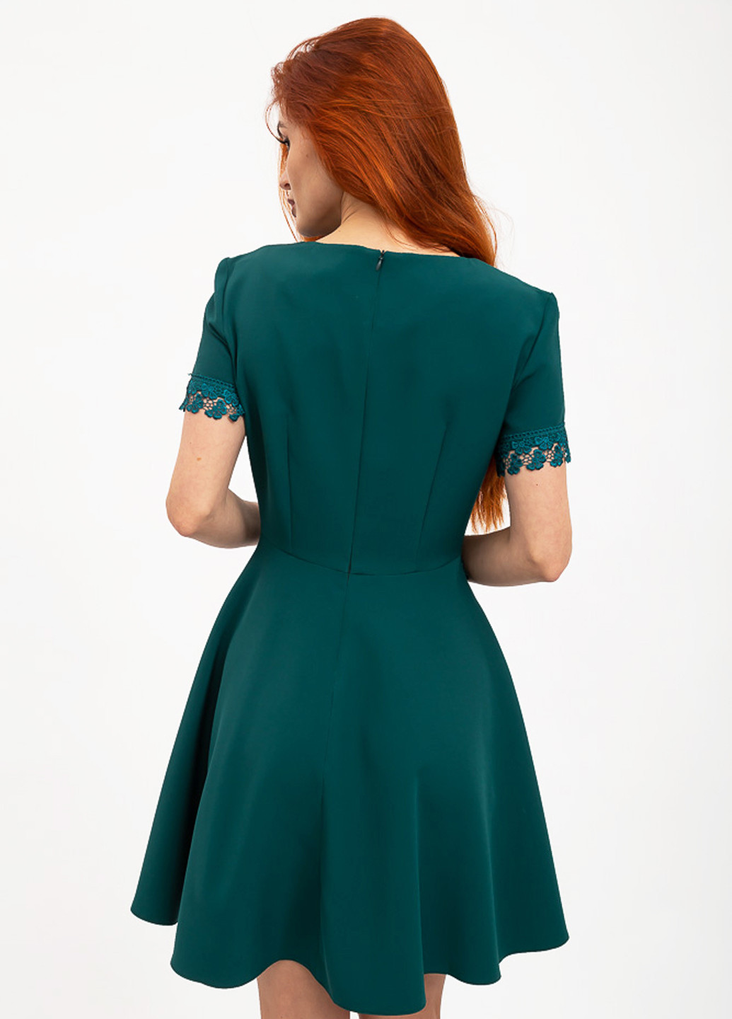 Зеленое кэжуал платье а-силуэт Ager однотонное
