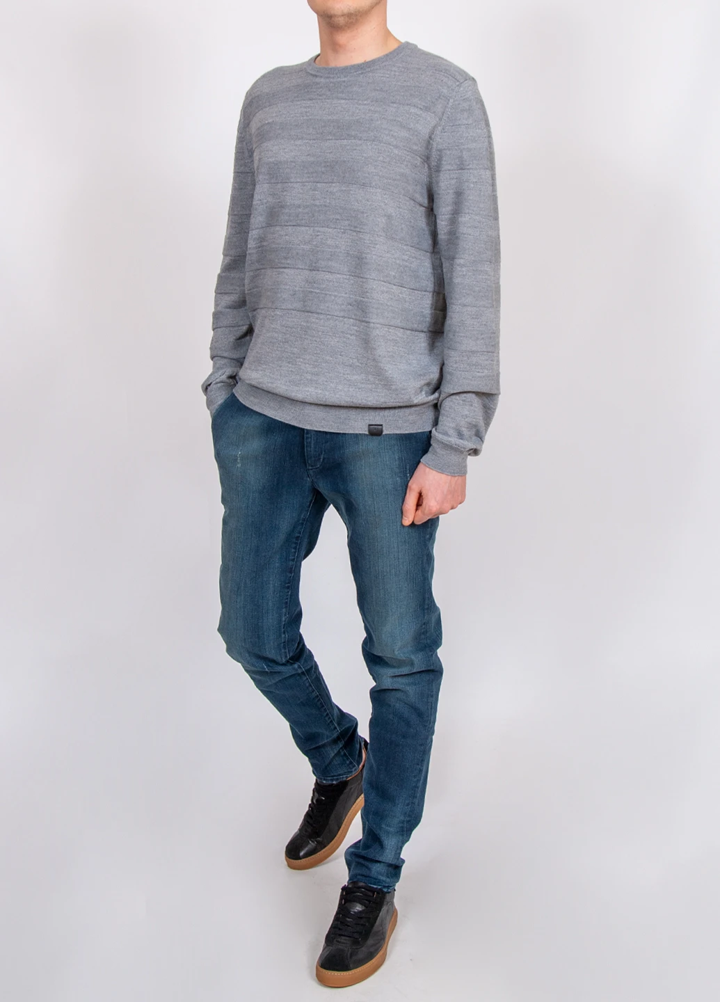 Серый зимний джемпер Trussardi Jeans