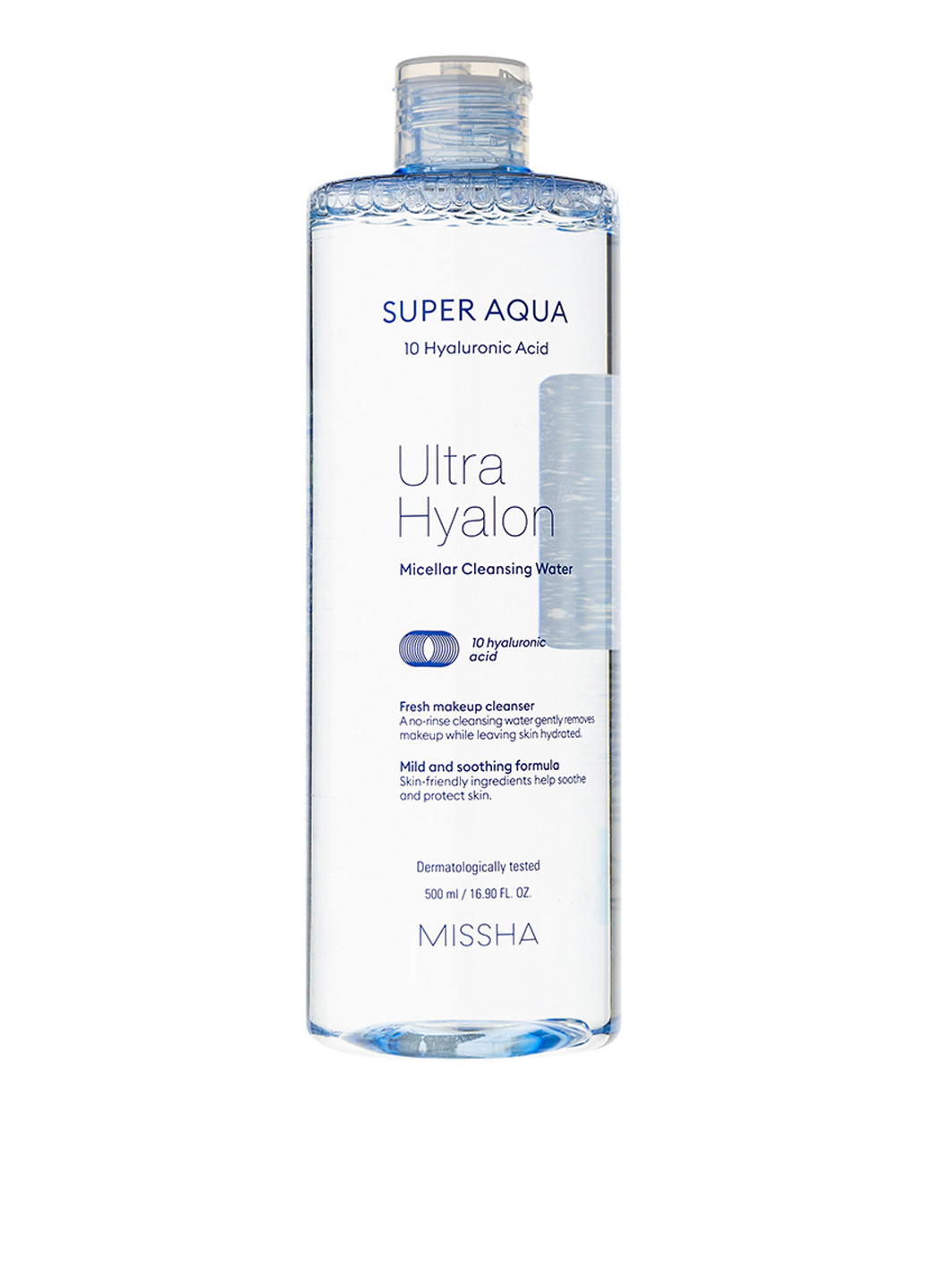 Зволожуюча міцелярна вода Super Aqua Ultra Hyalon Micellar Cleansing Water, 500 мл MISSHA (186443595)