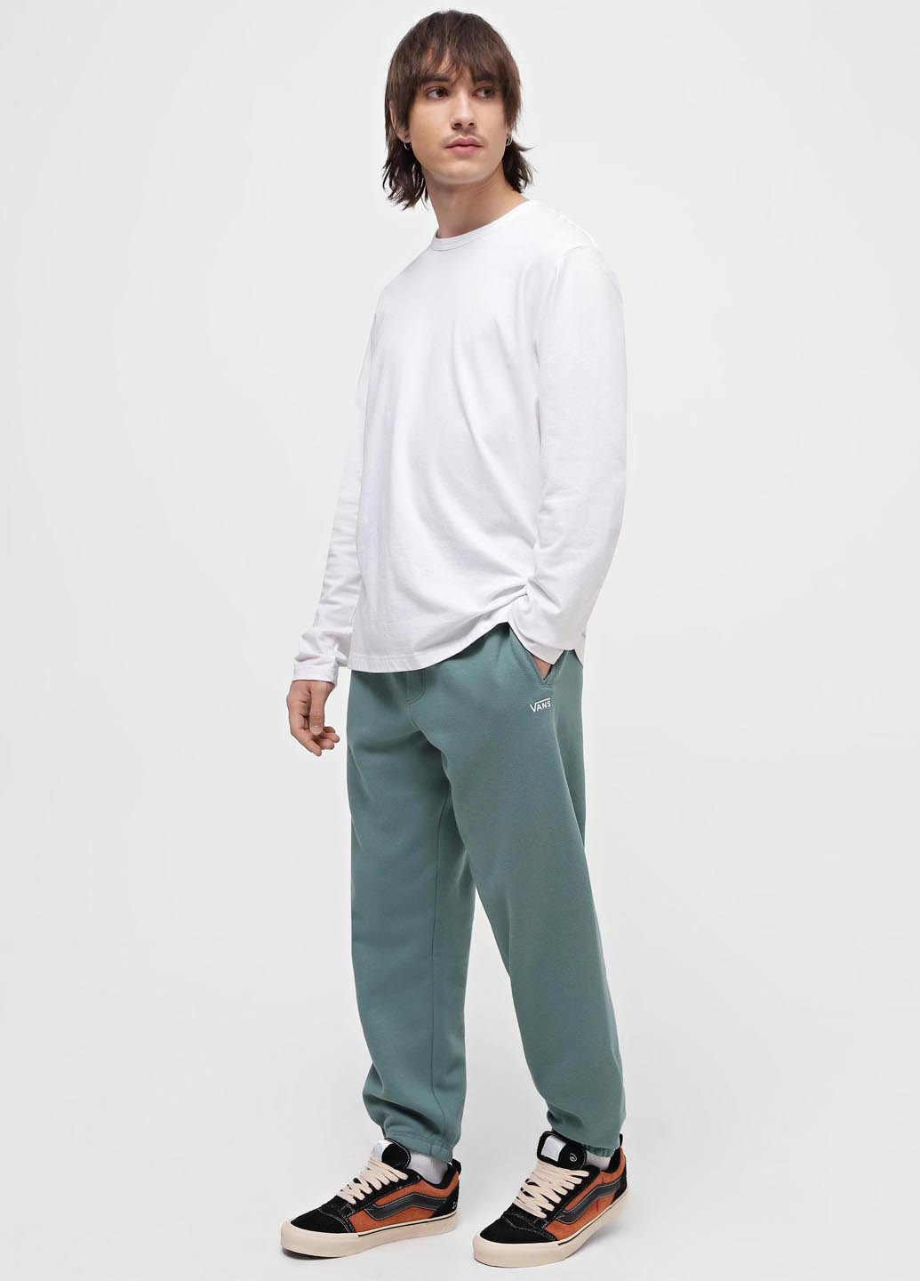 Голубые спортивные демисезонные джоггеры брюки Vans