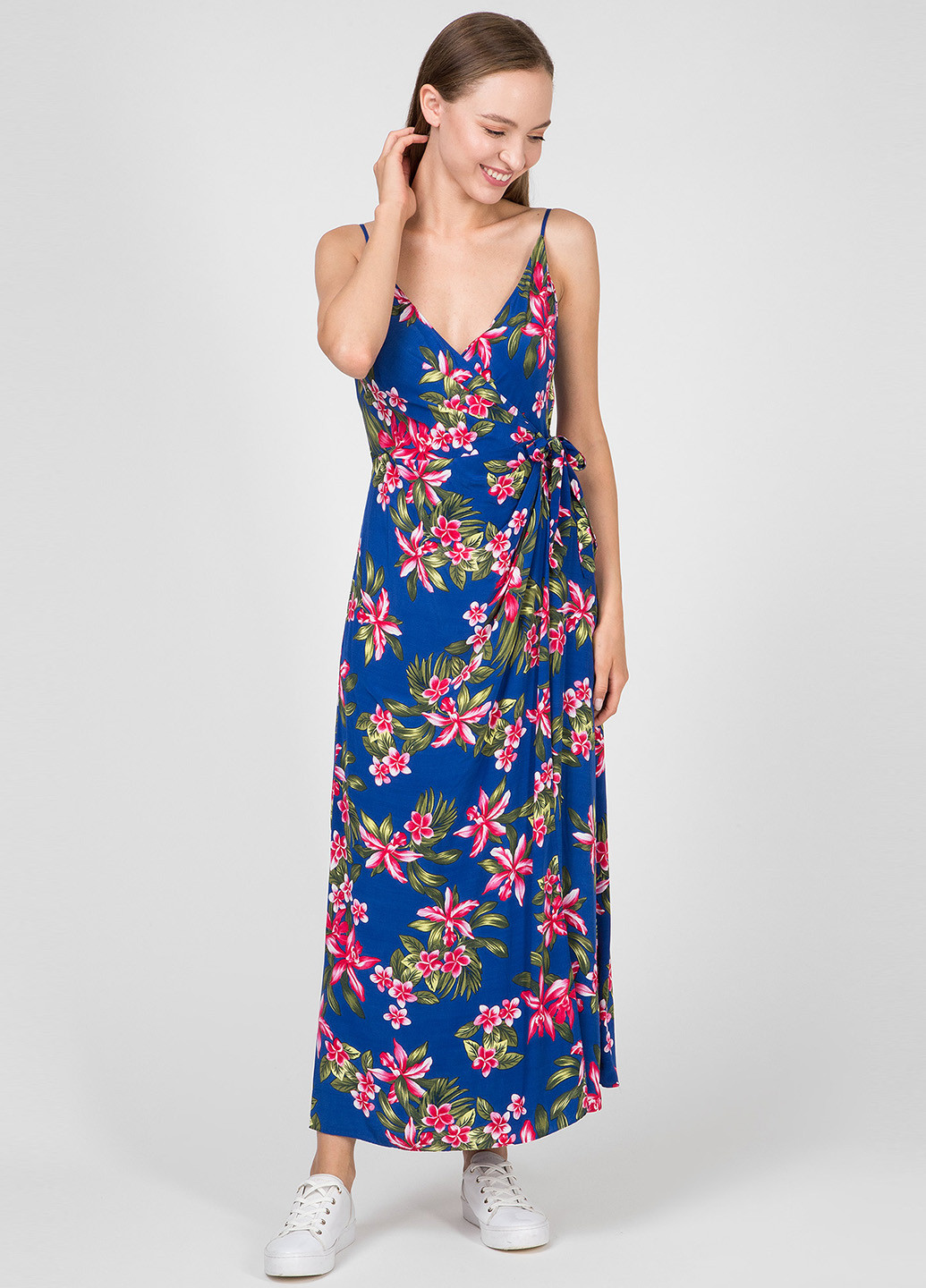 Синя кежуал сукня на запах Tommy Hilfiger з квітковим принтом
