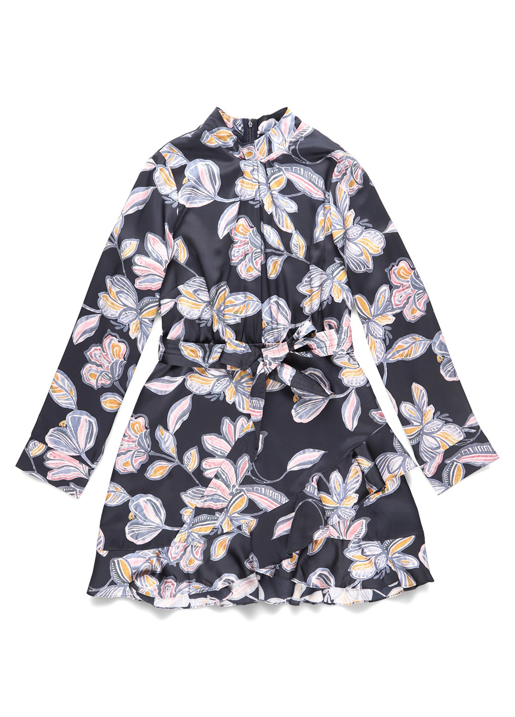 Темно-синя кежуал сукня а-силует Foxiedox з квітковим принтом