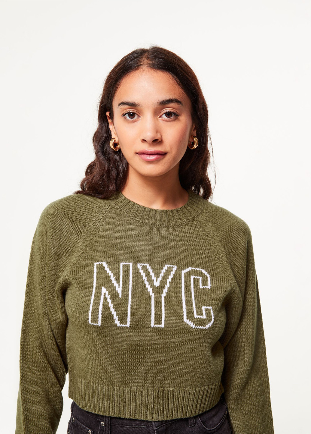 Оливковий демісезонний джемпер джемпер Jennyfer