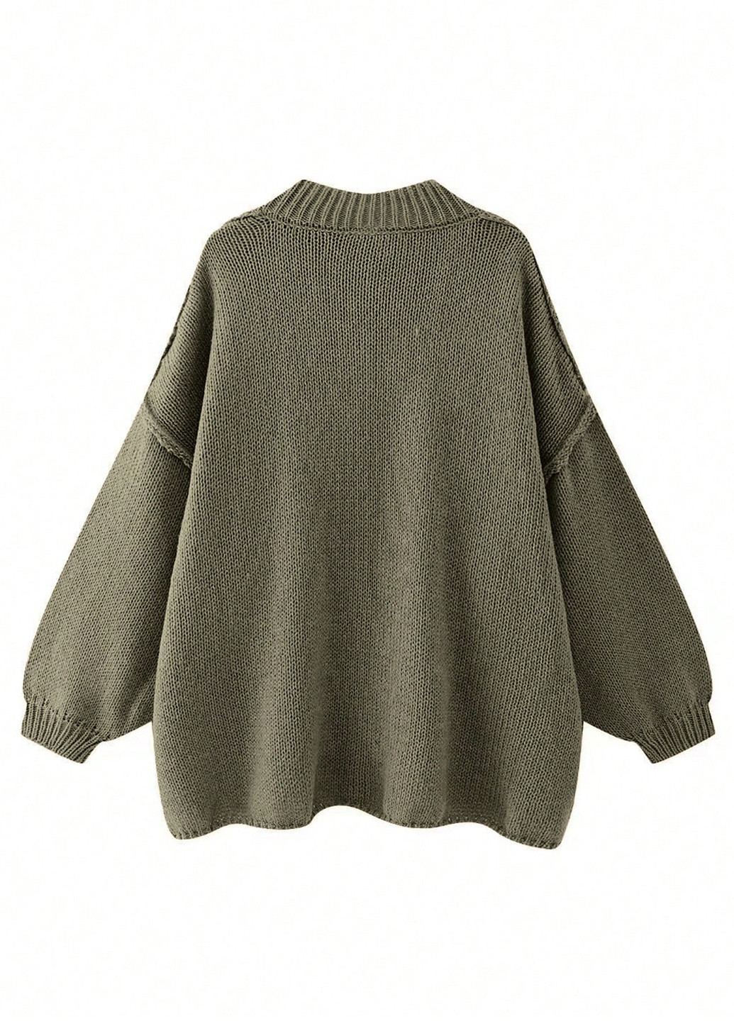 Оливковый (хаки) демисезонный кардиган SHEIN