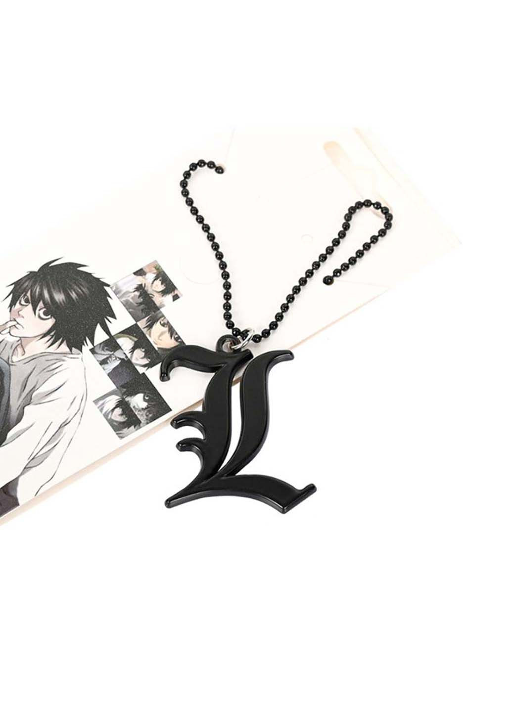 Кулон эмблема Эл Тетрадь смерти черный на цепочке - Death Note Bioworld (256240491)