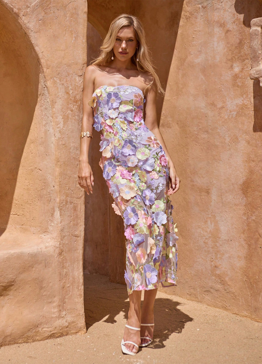 Сиреневое праздничный, вечернее, кэжуал платье SHEIN однотонное