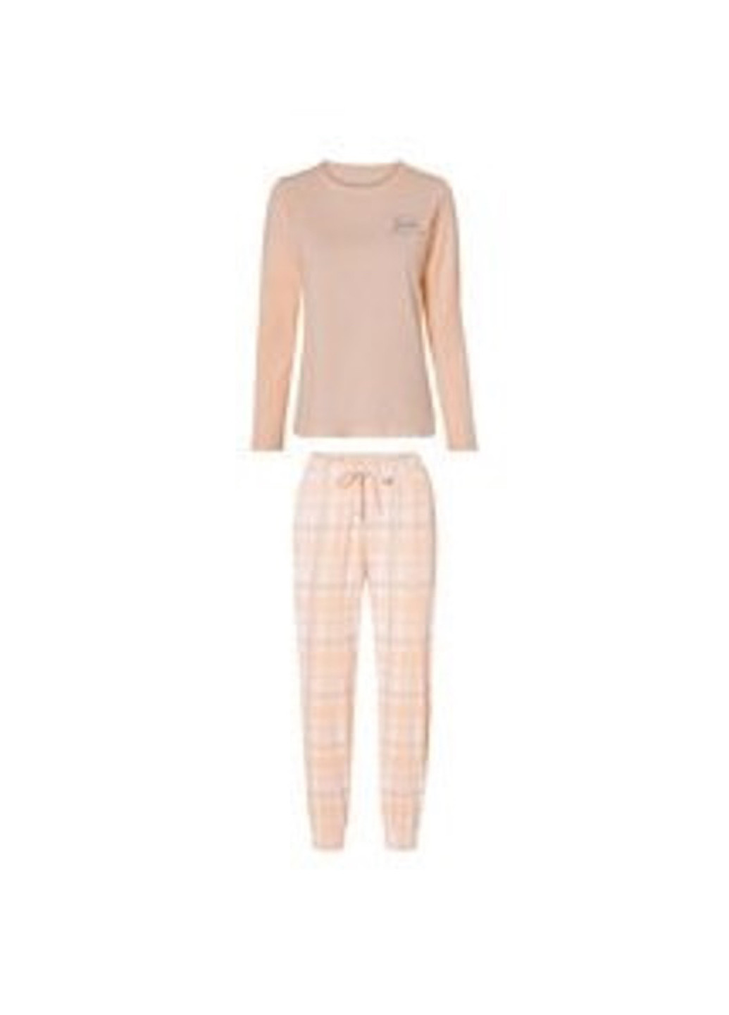 Персиковая всесезон пижама (лонгслив, брюки) лонгслив + брюки Esmara