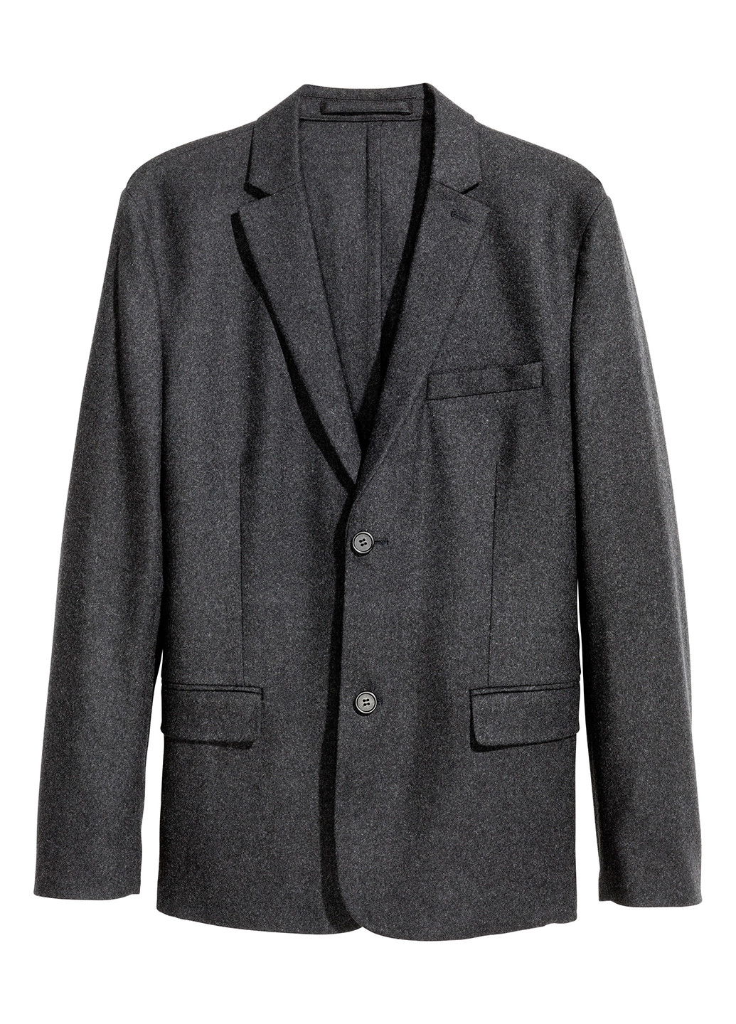 Пиджак H&M тёмно-серый кэжуал