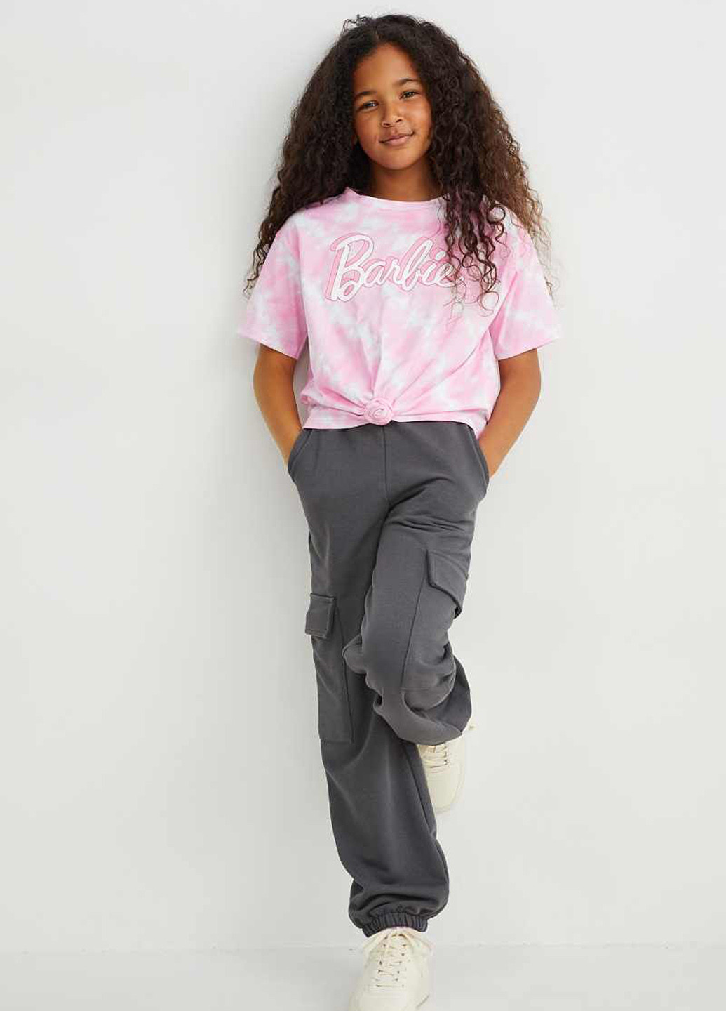 Темно-серые кэжуал демисезонные брюки карго C&A