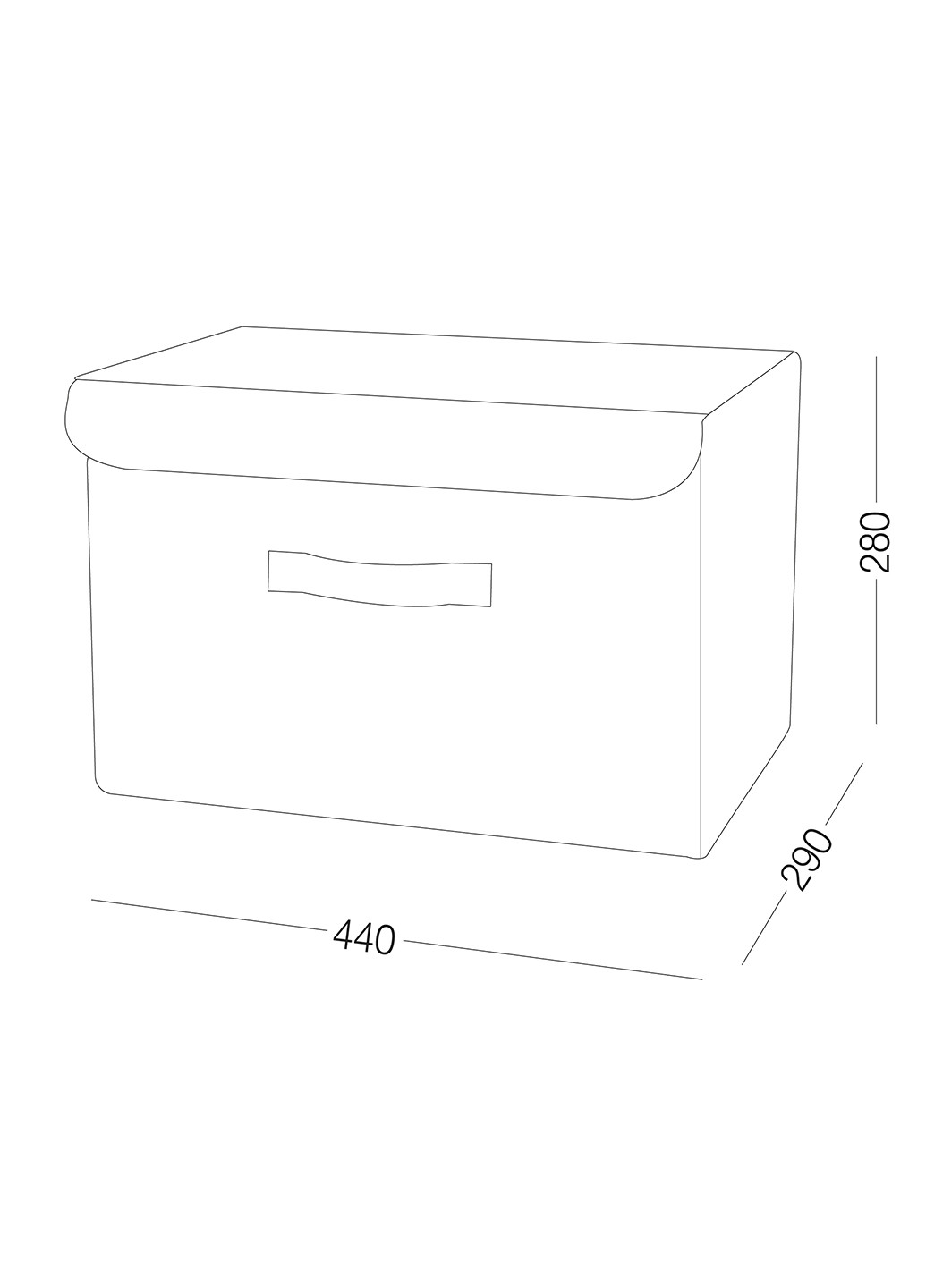 Ящик для хранения с крышкой, 44х29х28 см MVM (256464677)