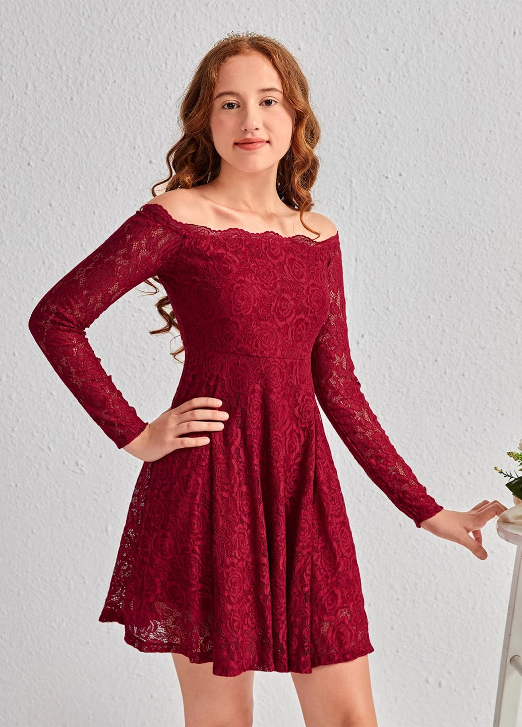 Бордова сукня SHEIN (327884332)