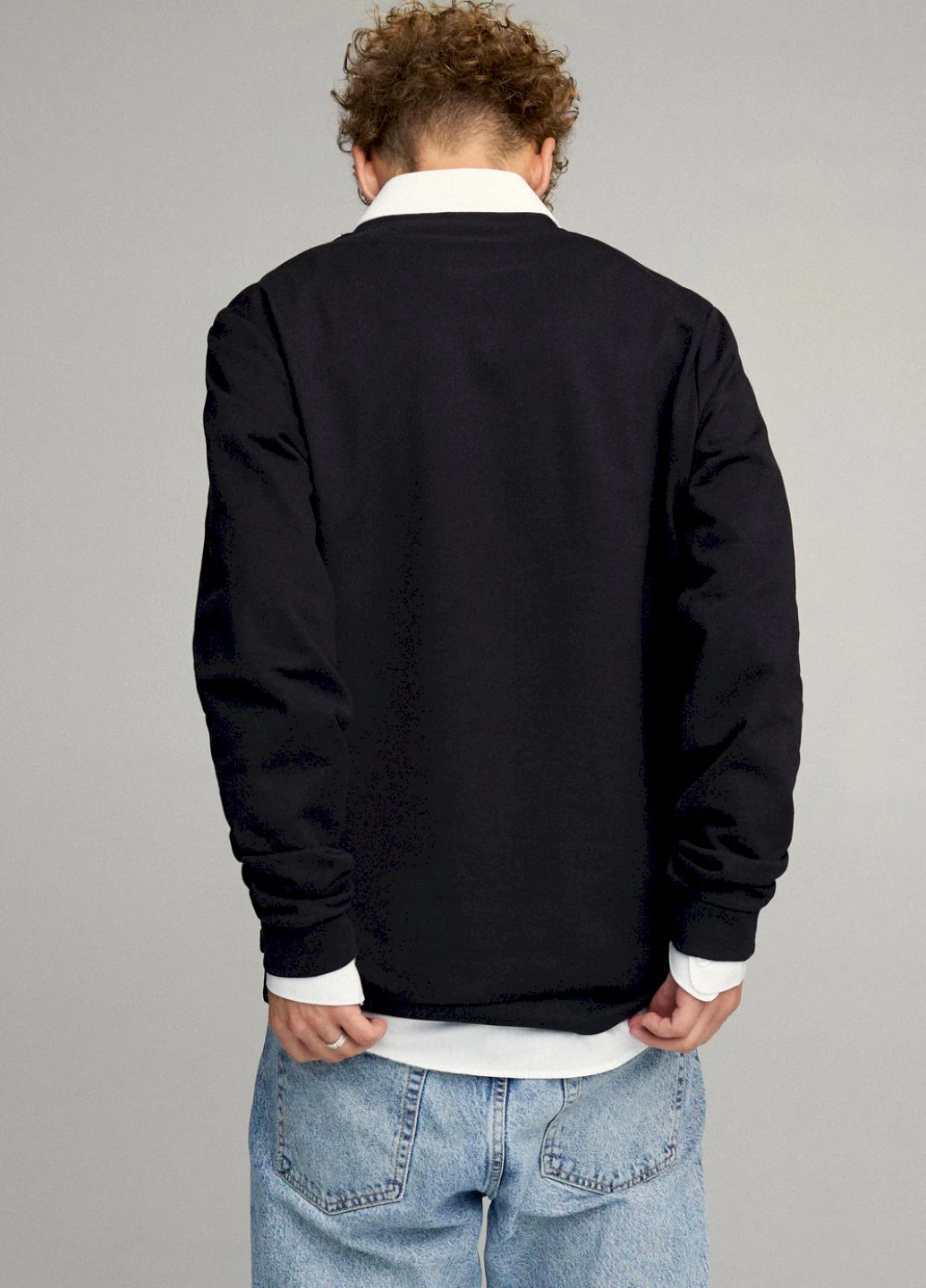 Чорний свитшот мужской oversize /no flis/ YAPPI малюнок (254557403)