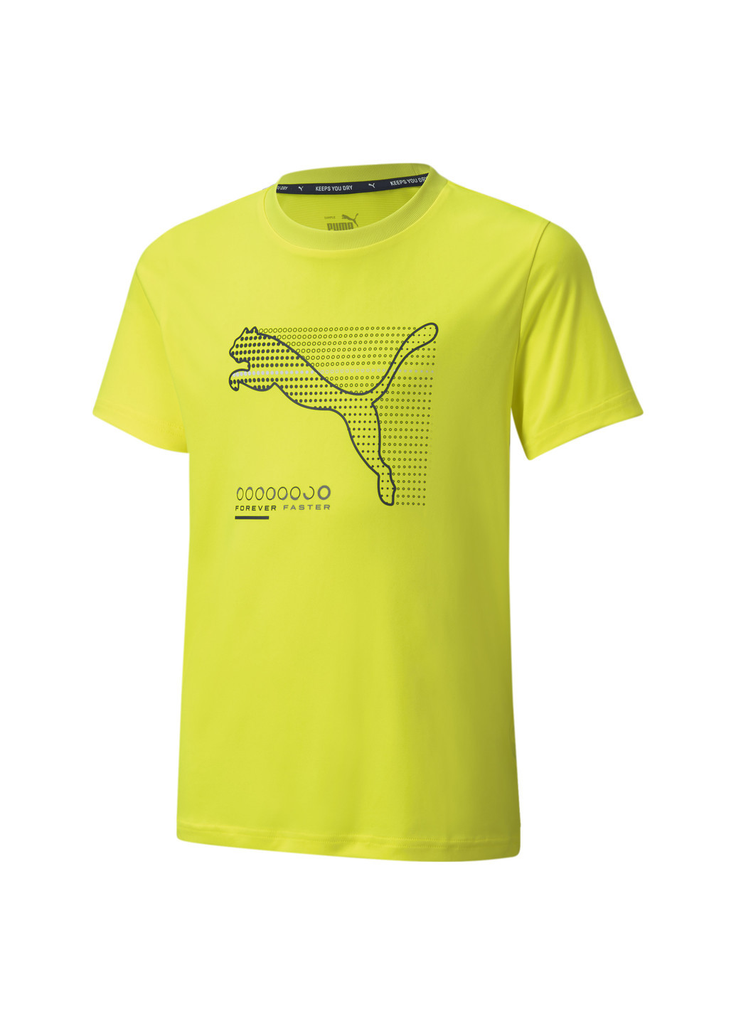 Желтая демисезонная детская футболка active sports youth tee Puma