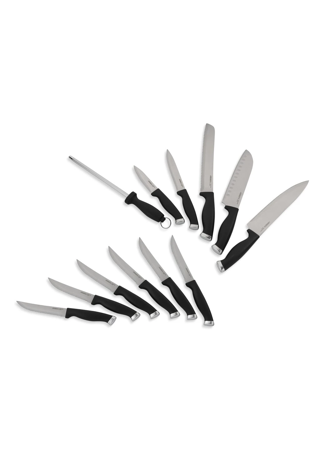 Набор ножей из 14 предметов Gemini Gourmet Ardesto чёрные, нержавеющая сталь