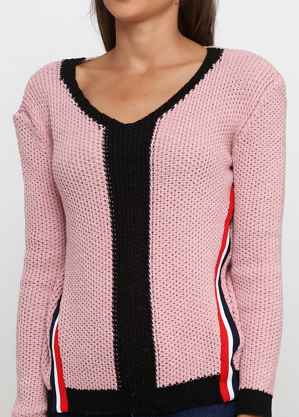 Розовый демисезонный пуловер пуловер Edda