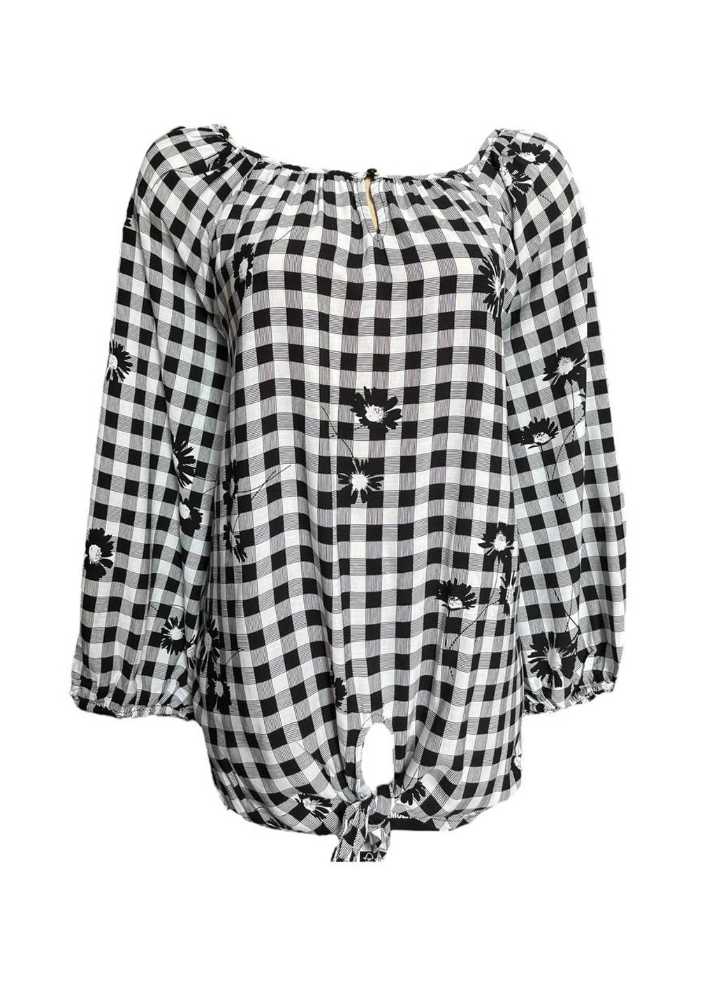 Чорно-біла блуза American Fashion