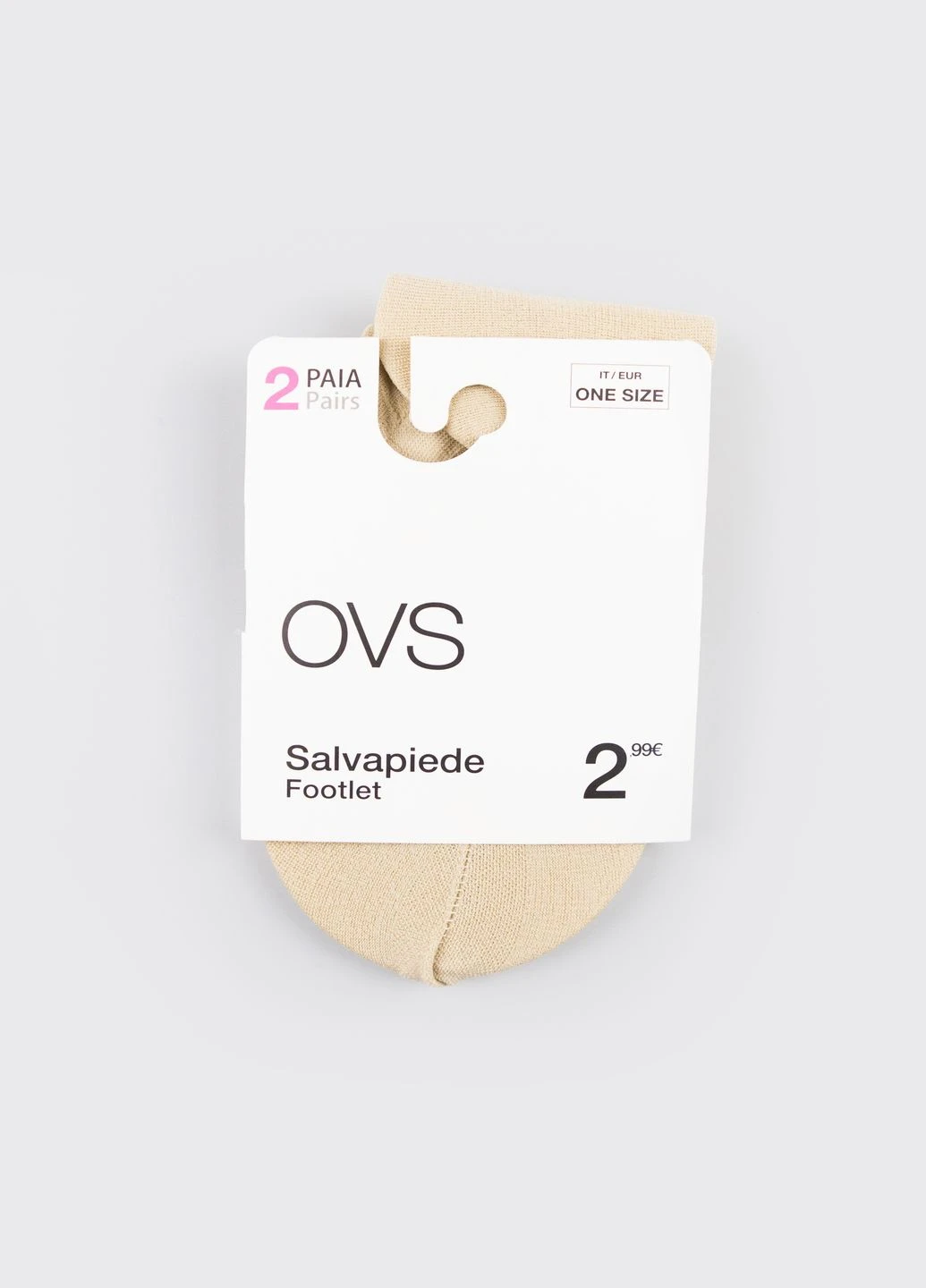Бежеві шкарпетки 2 пари OVS однотонні (250593699)