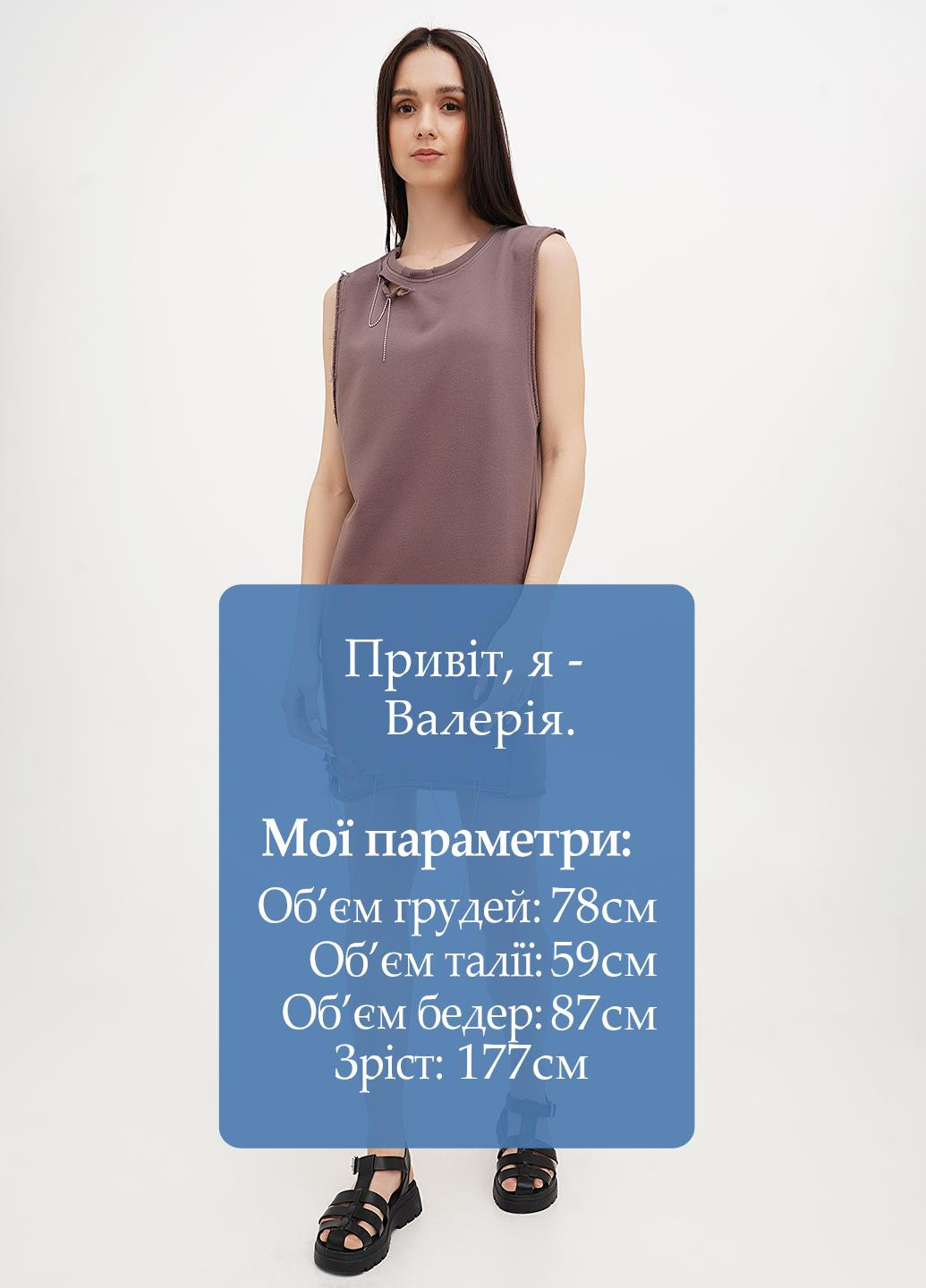 Темно-лілова кежуал сукня сукня-майка Vicolo однотонна