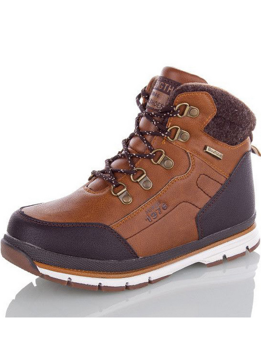Коричневые кэжуал осенние зимние ботинки с натуральной шерстью d861-3 41 коричневый Jong Golf
