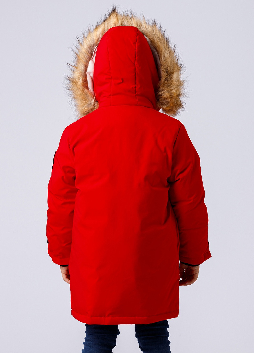 Червона зимня пухова зимова куртка для хлопчика DobraMAMA