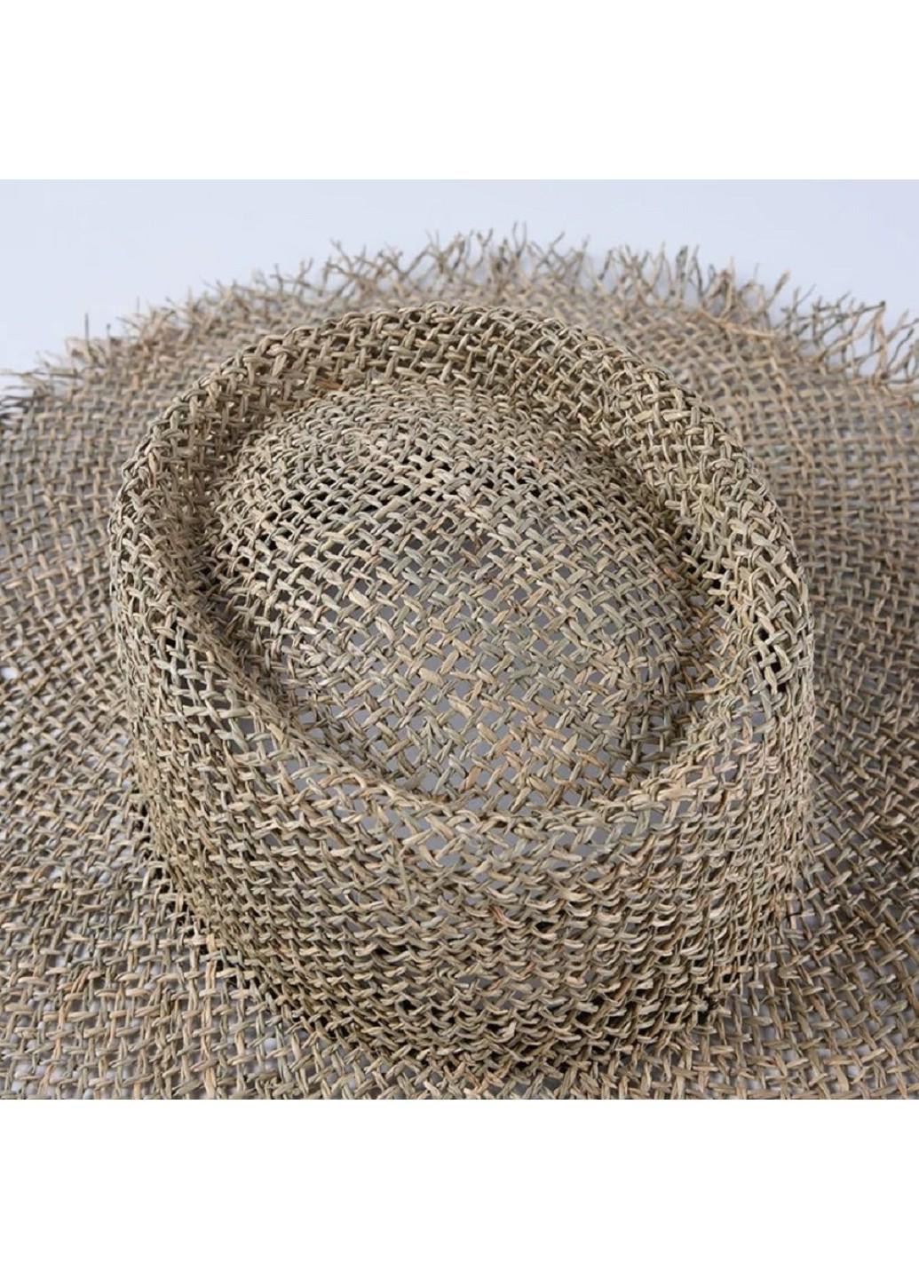 Шляпа соломенная с тонким плетением (Je104-1) No Brand широкопола темно-бежевий солома