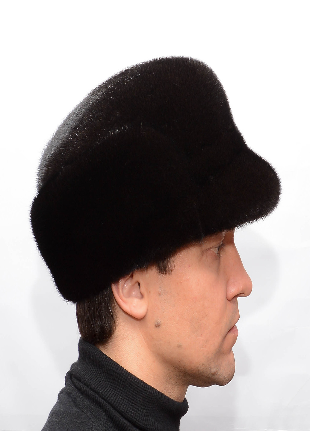 Мужская зимняя норковая шапка на жесткой основе Меховой Стиль финка жесткая (199429226)