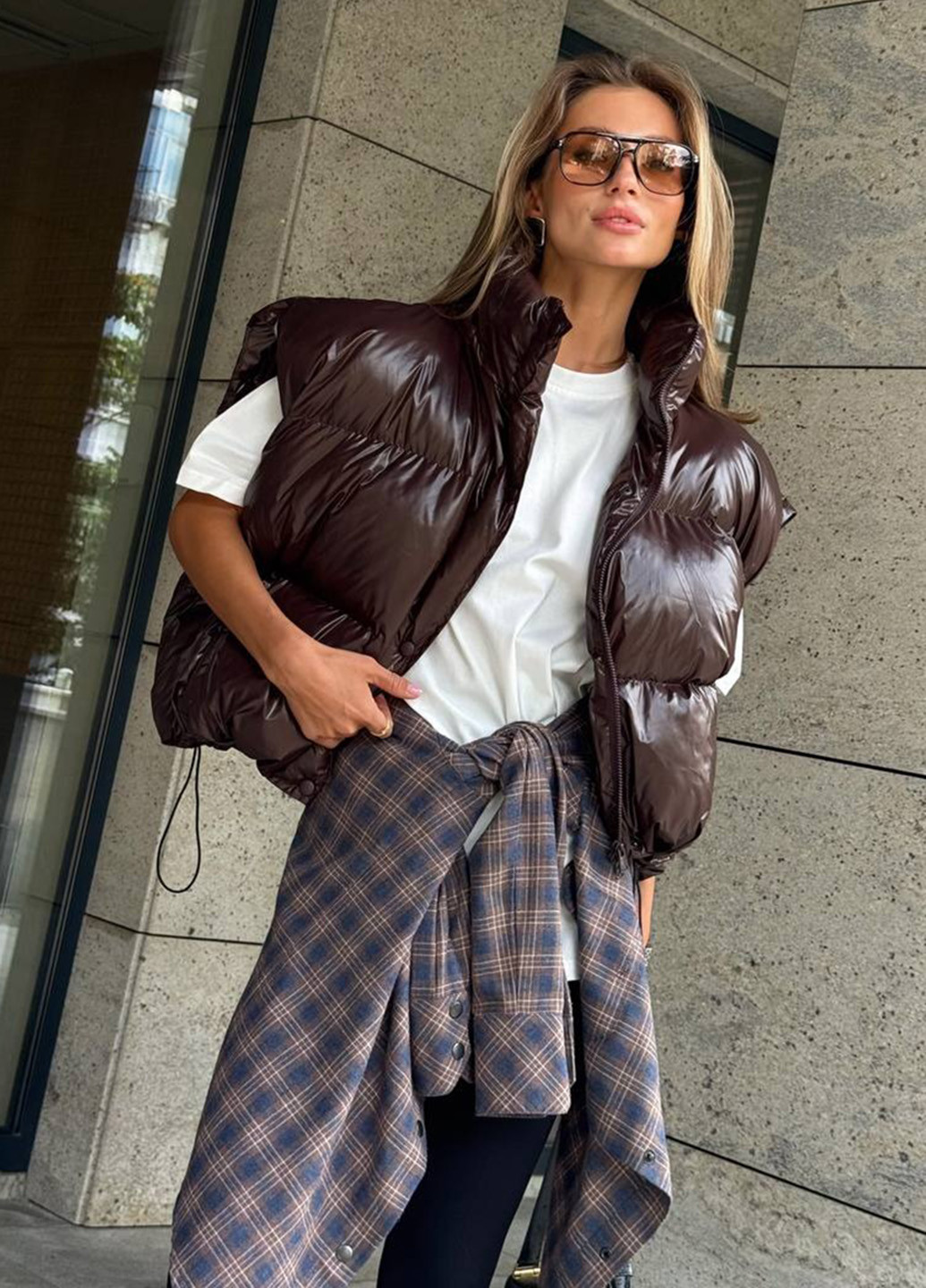 Кавова зимня куртка куртка-трансформер No Brand