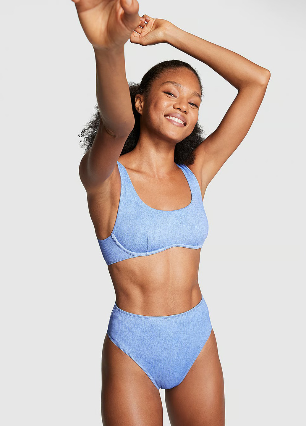 Синие купальные трусики однотонные Victoria's Secret