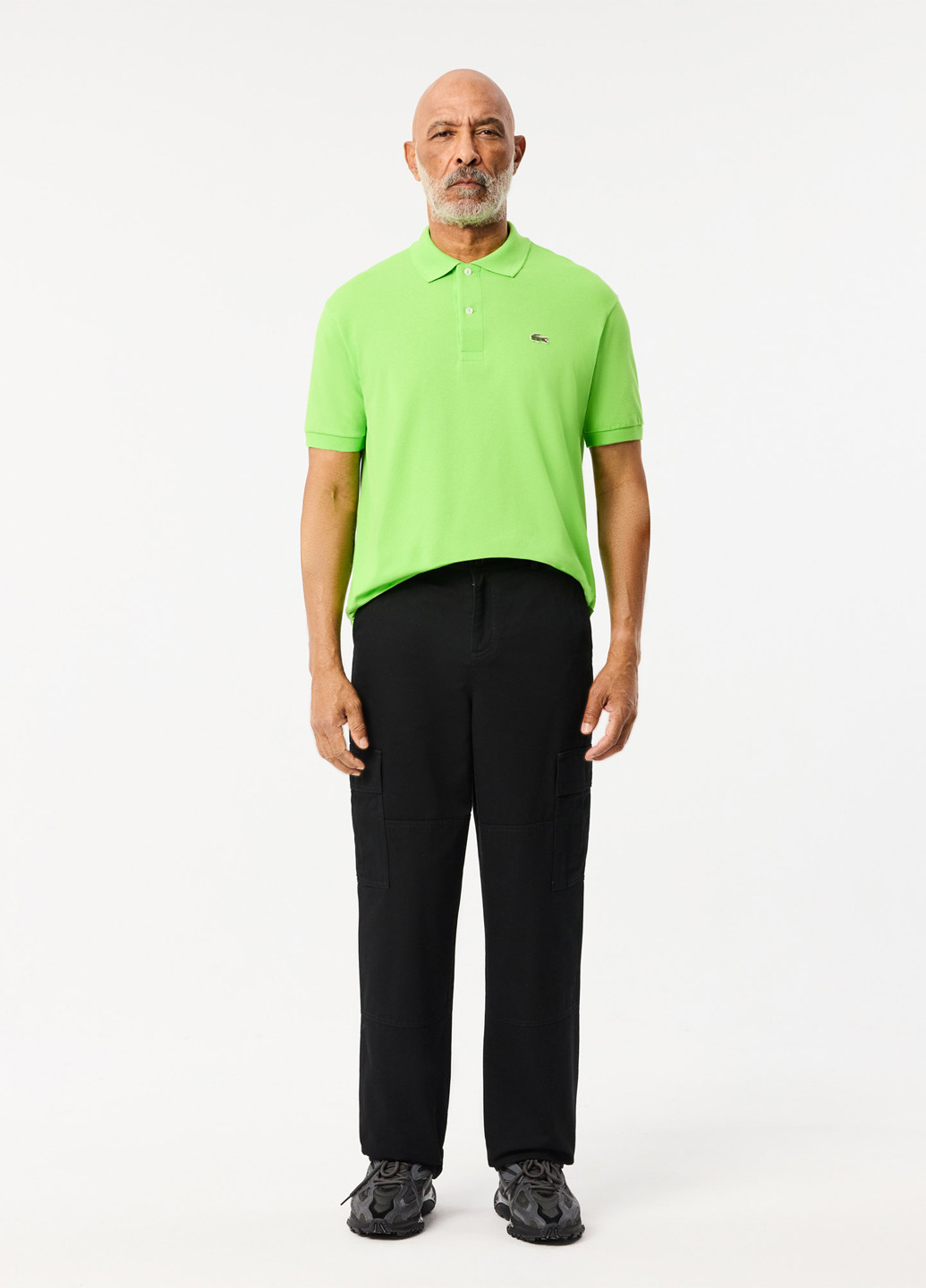 Черные кэжуал демисезонные карго брюки Lacoste