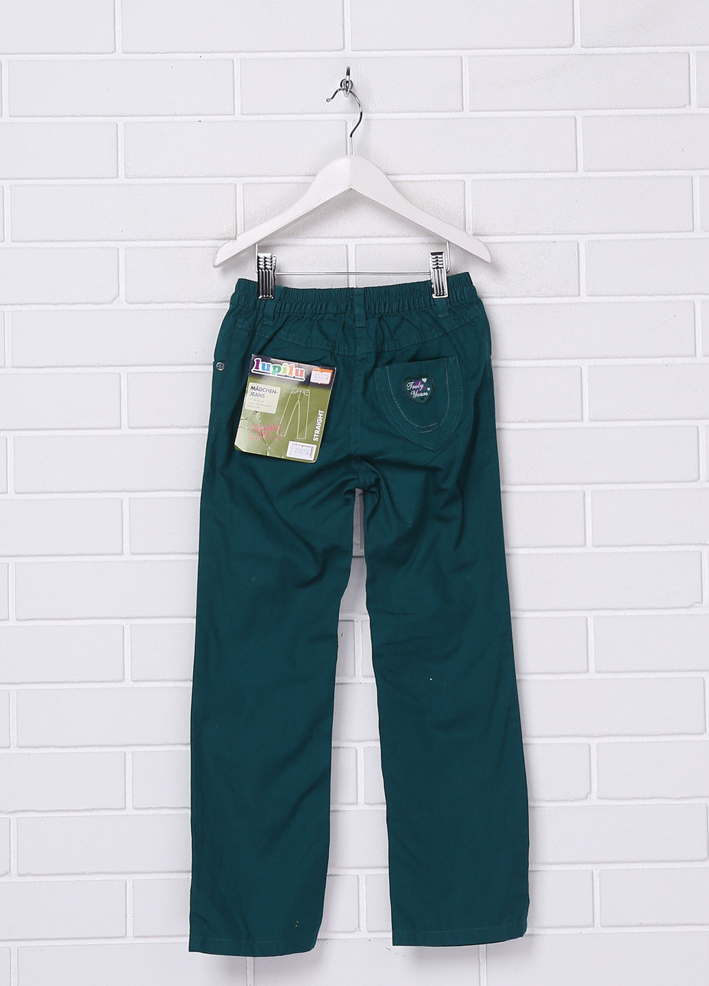 Зеленые кэжуал демисезонные прямые брюки Lupilu