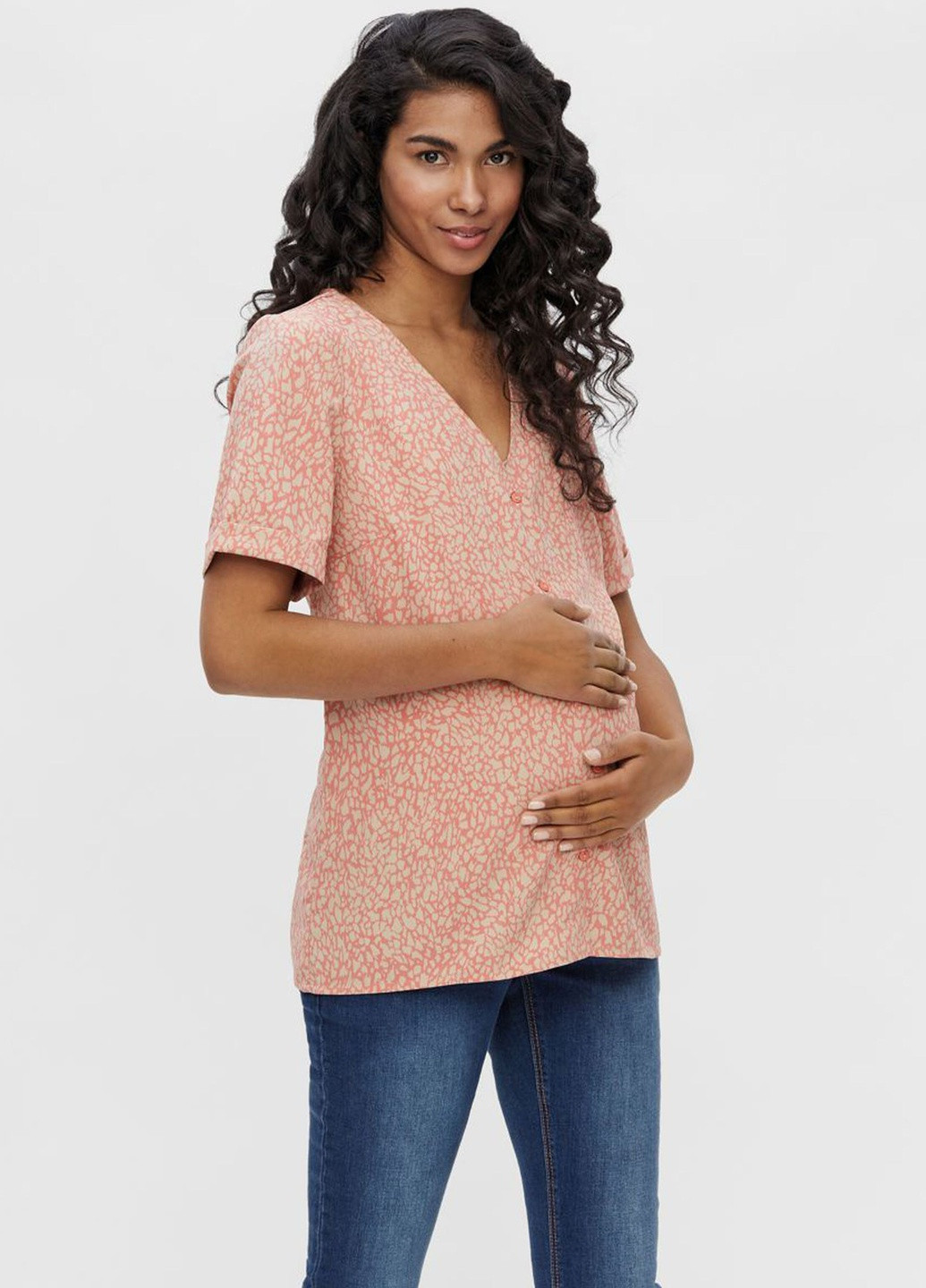 Розовая блуза для беременных Pieces