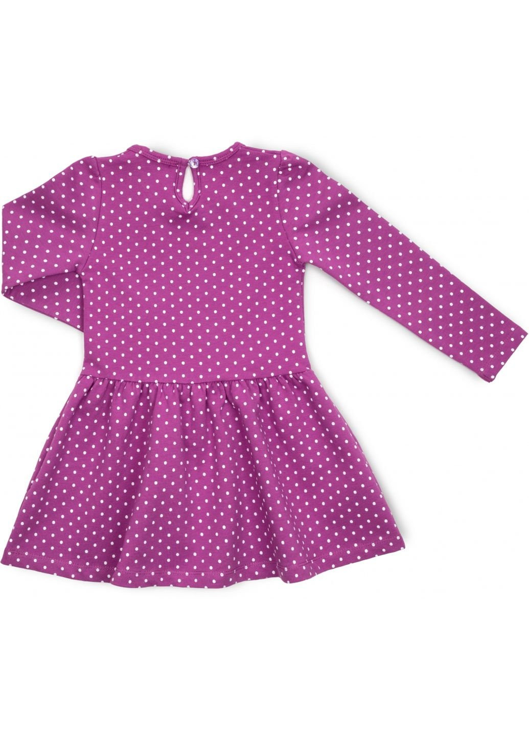 Фиолетовое платье в горошек (16623-98g-purple) Breeze (251326809)