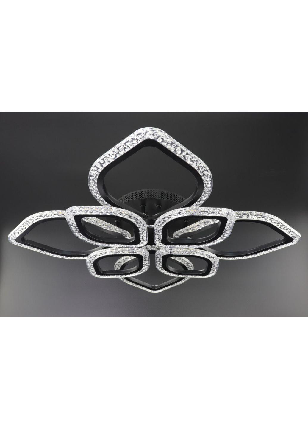 Люстра стельова LED з пультом A2522/4+4-bk Чорний 10х53х71 див. Sunnysky (253122286)