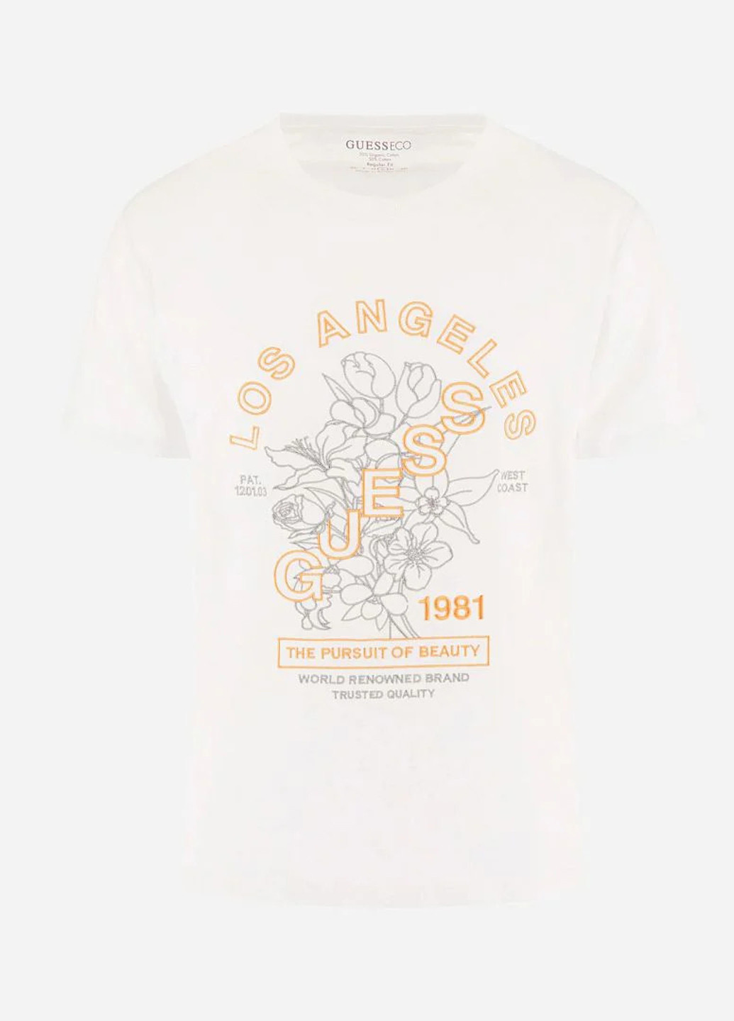 Белая футболка Guess