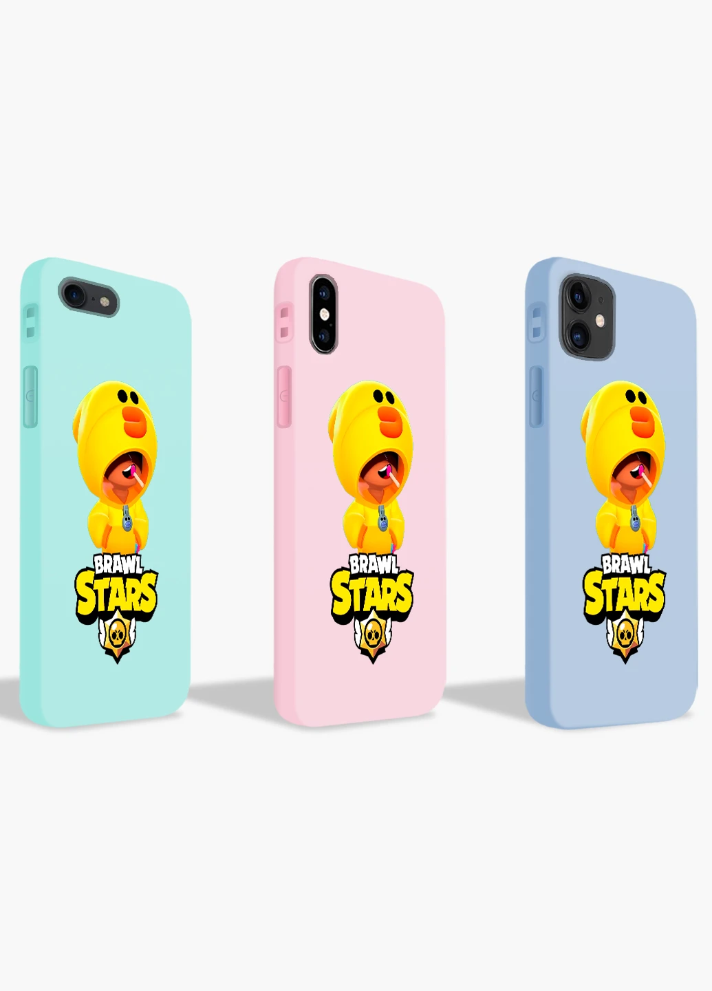 Чехол силиконовый Apple Iphone Xs Max Леон Утка Цыпленок Бравл Старс (Leon Sally Brawl Stars) (8226-1020) MobiPrint (219283758)
