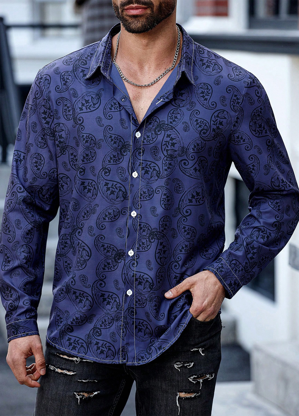 Цветная кэжуал рубашка турецкие огурцы SHEIN