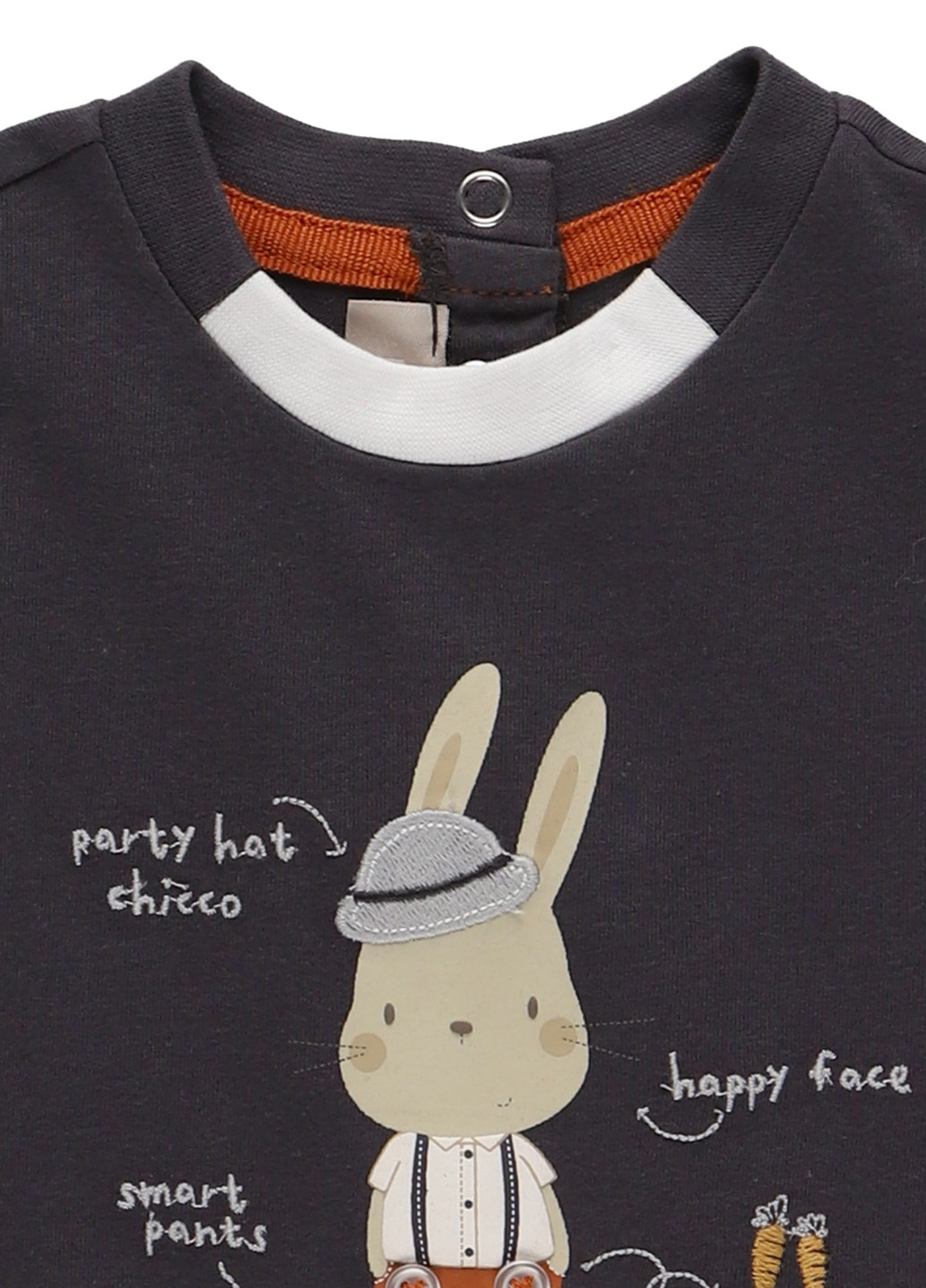 Графитовая летняя футболка Chicco