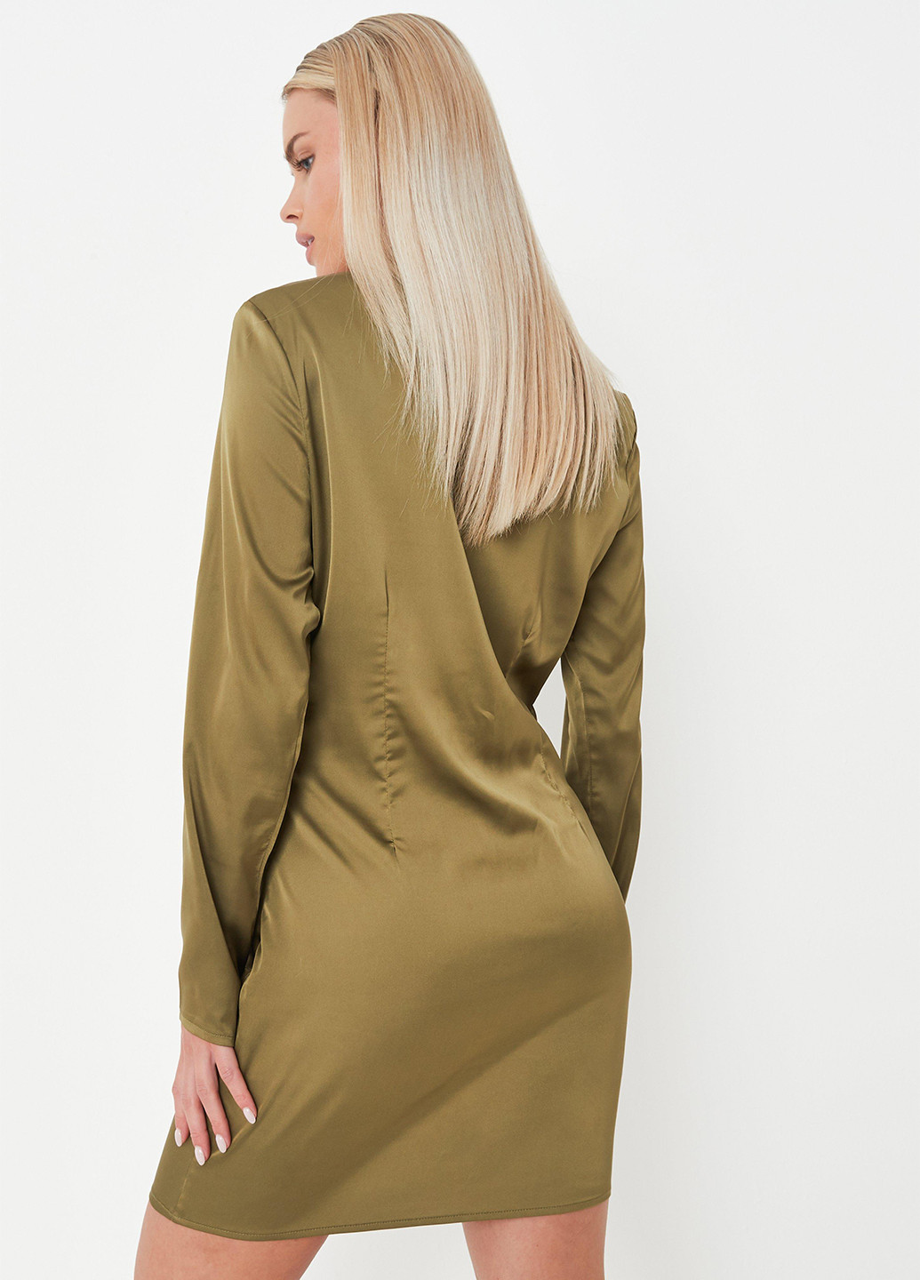 Оливкова кежуал сукня сукня-сорочка Missguided однотонна