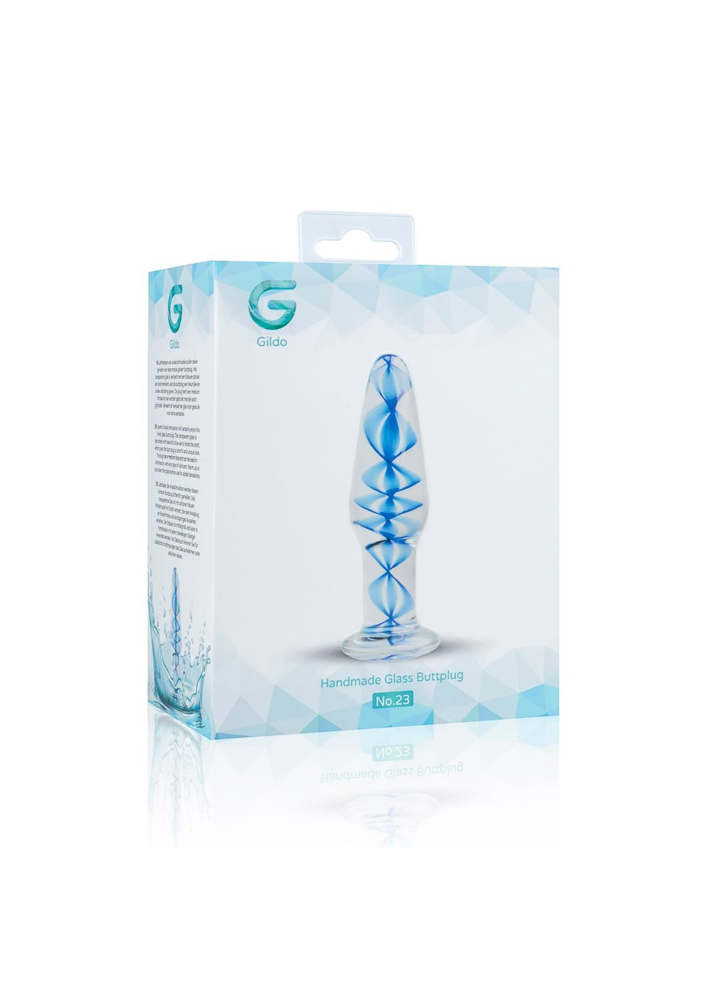 Скляна анальна пробка з внутрішньої спіраллю Glass Buttplug No. 23 Gildo (252639368)