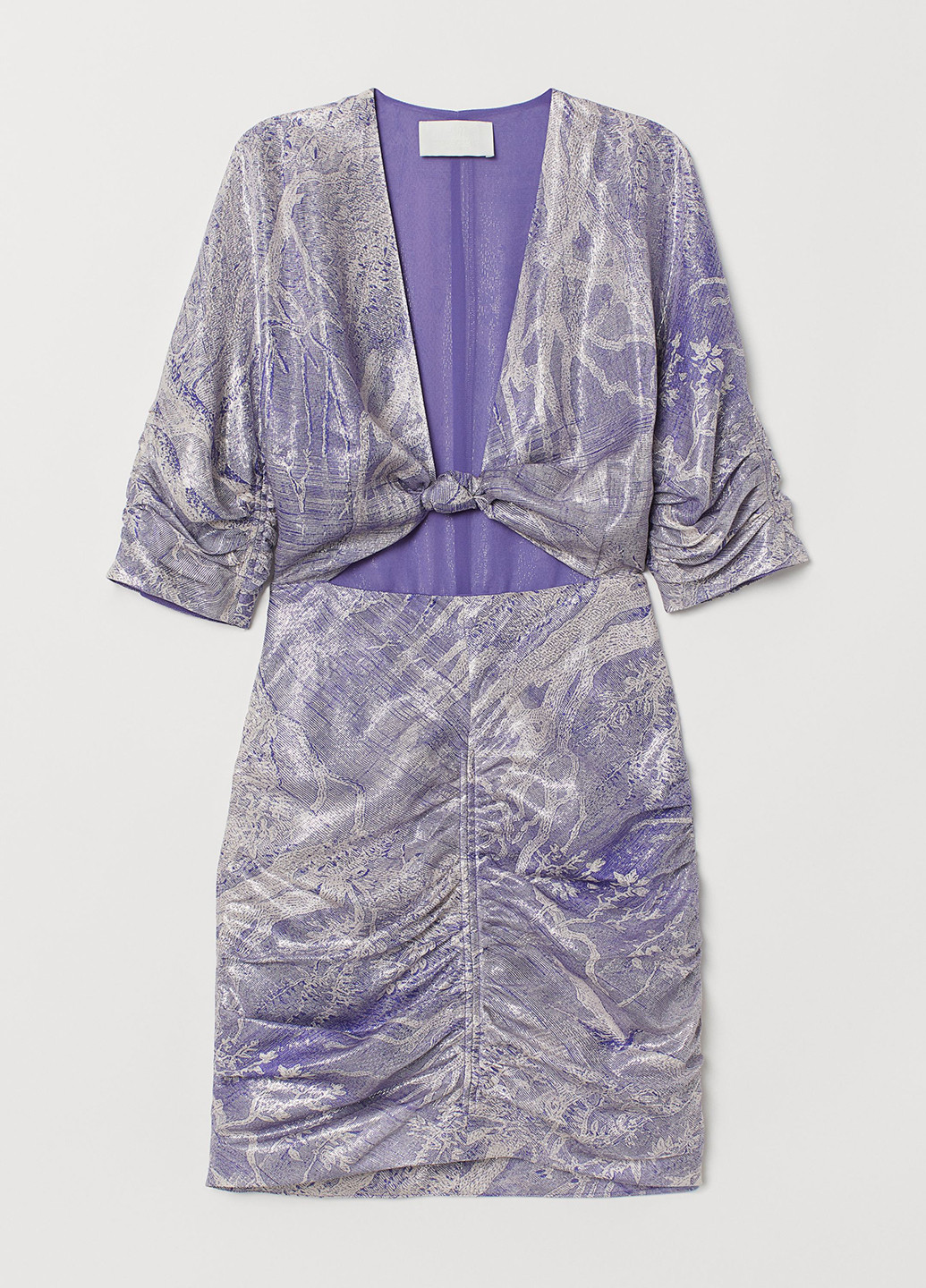 Сиреневое коктейльное платье футляр H&M градиентное ("омбре")