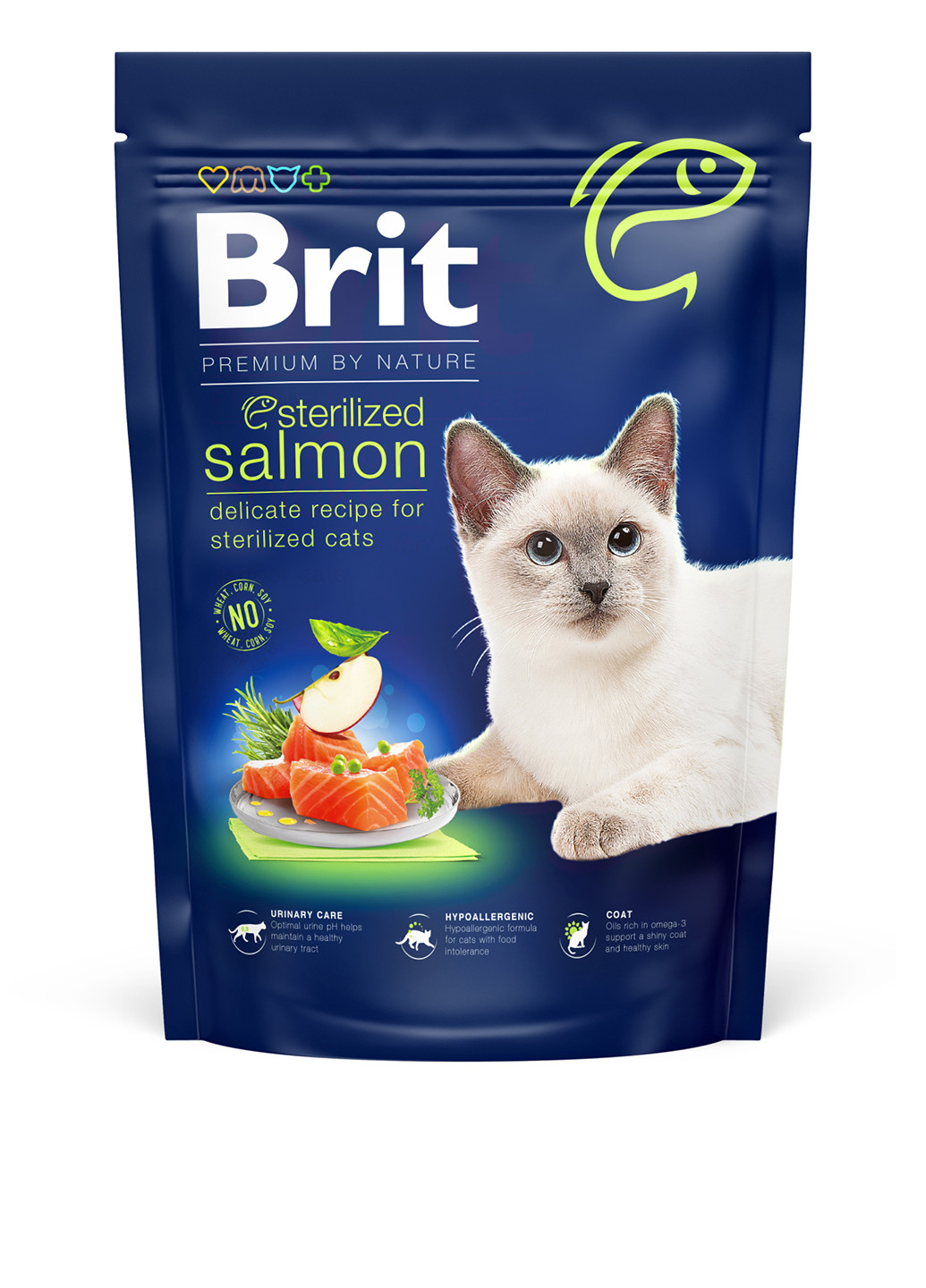 Сухий корм Cat Sterilized Salmon з лососем, 800 г Brit Premium (252461485)