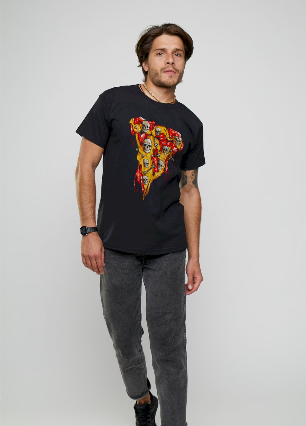 Чорна футболка чоловіча YAPPI