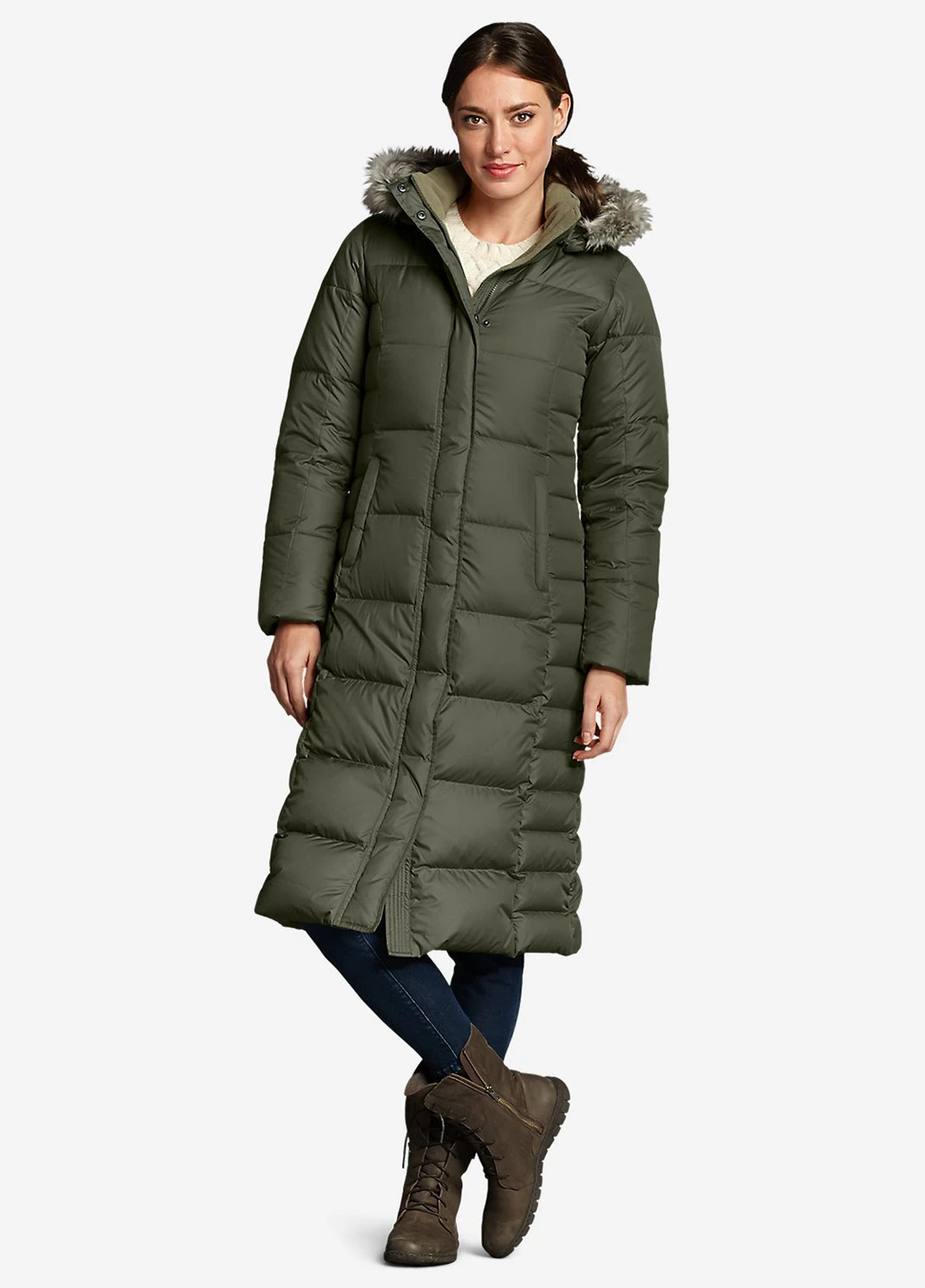 Зелене зимнє Пальто Eddie Bauer