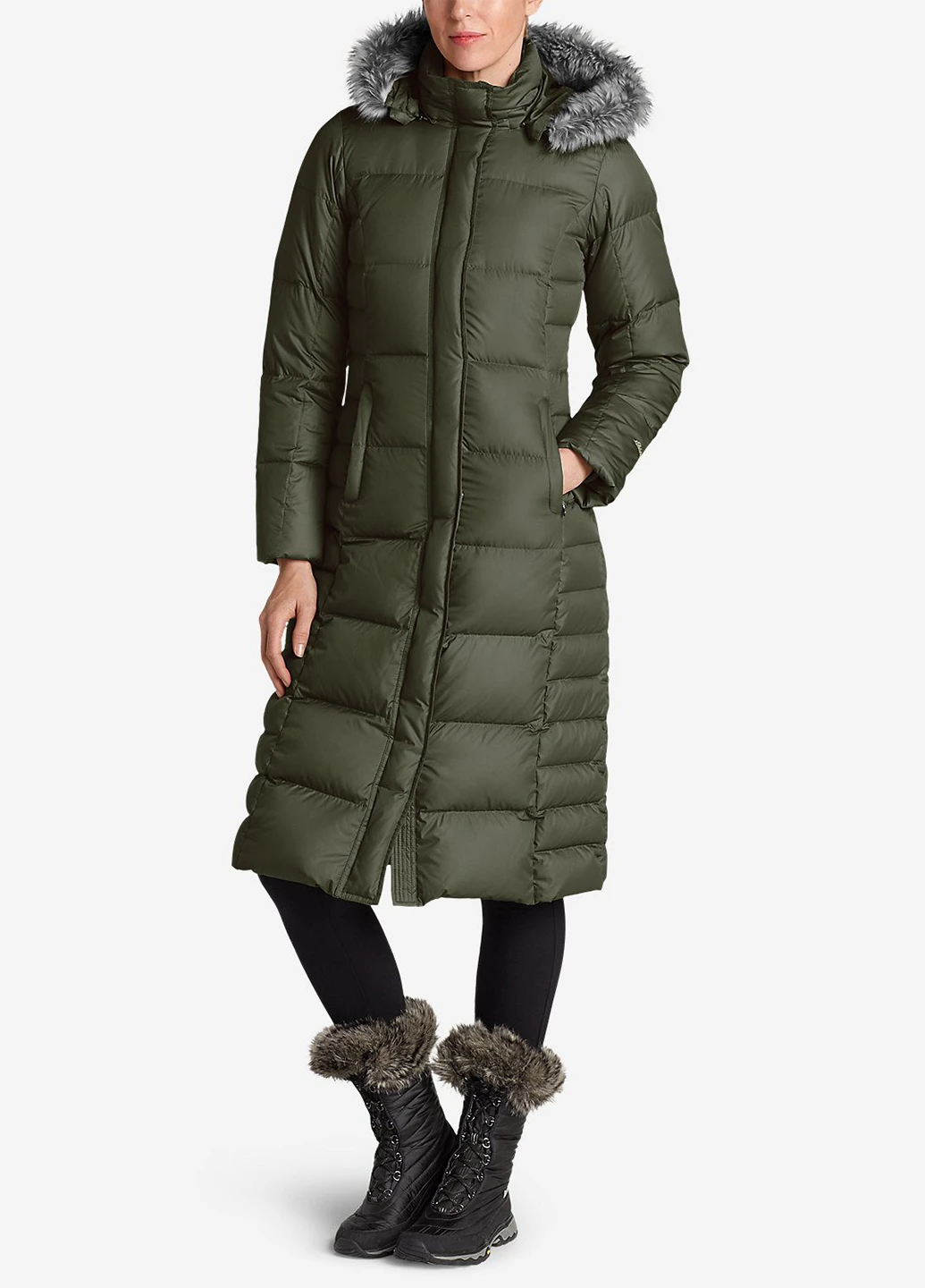 Зелене зимнє Пальто Eddie Bauer