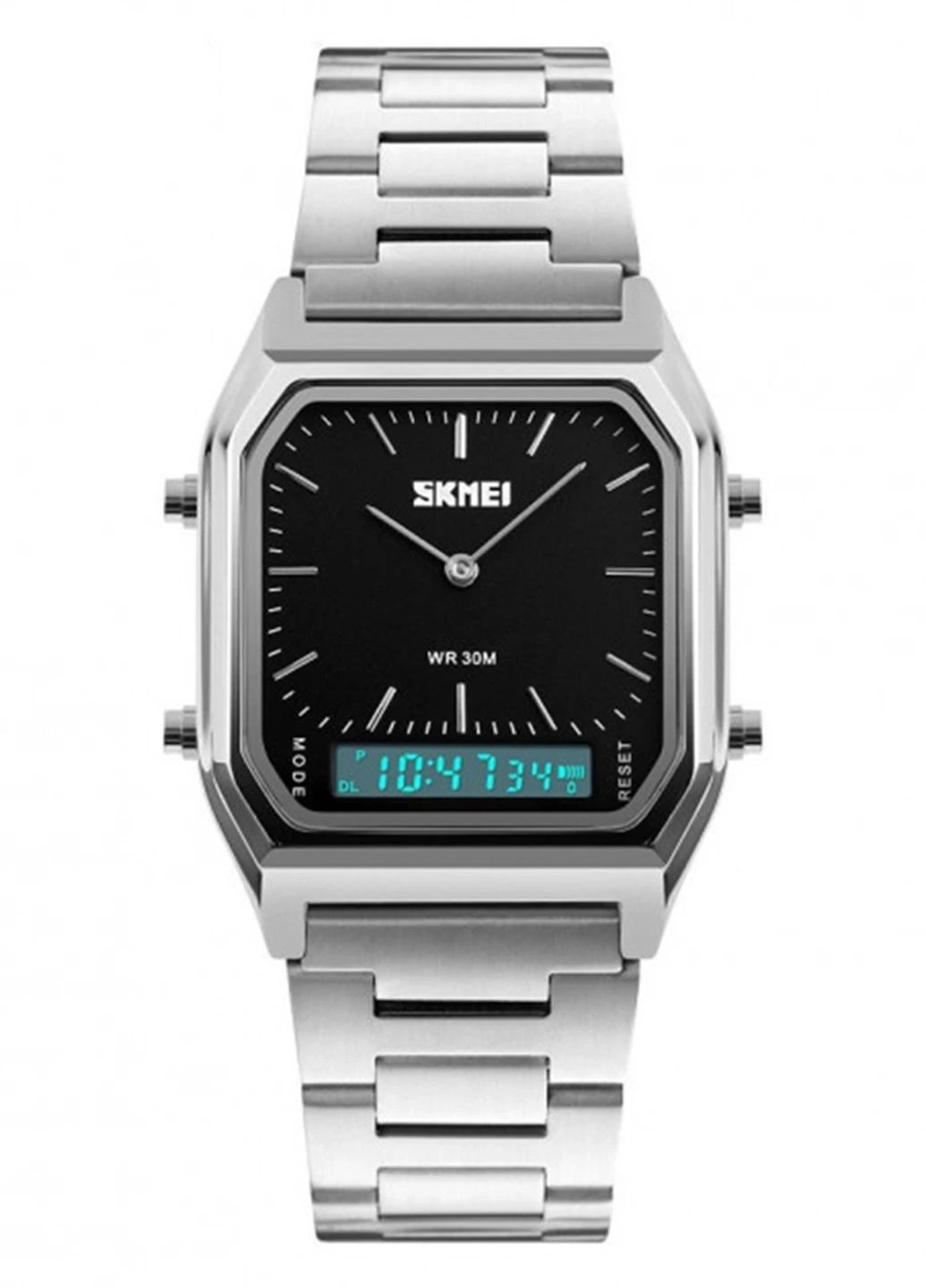 Чоловічі годинник 1220BOXSIBK Silver Black BOX Skmei (232159304)