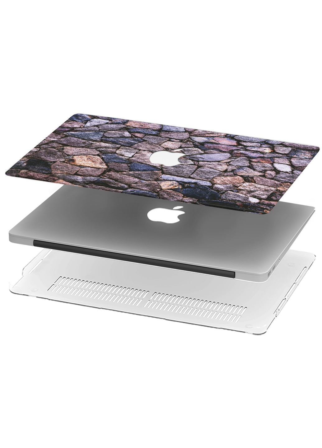 Чехол пластиковый для Apple MacBook Pro 15 A1707 / A1990 Паттерн камни (Stones pattern) (9649-2379) MobiPrint (218858325)
